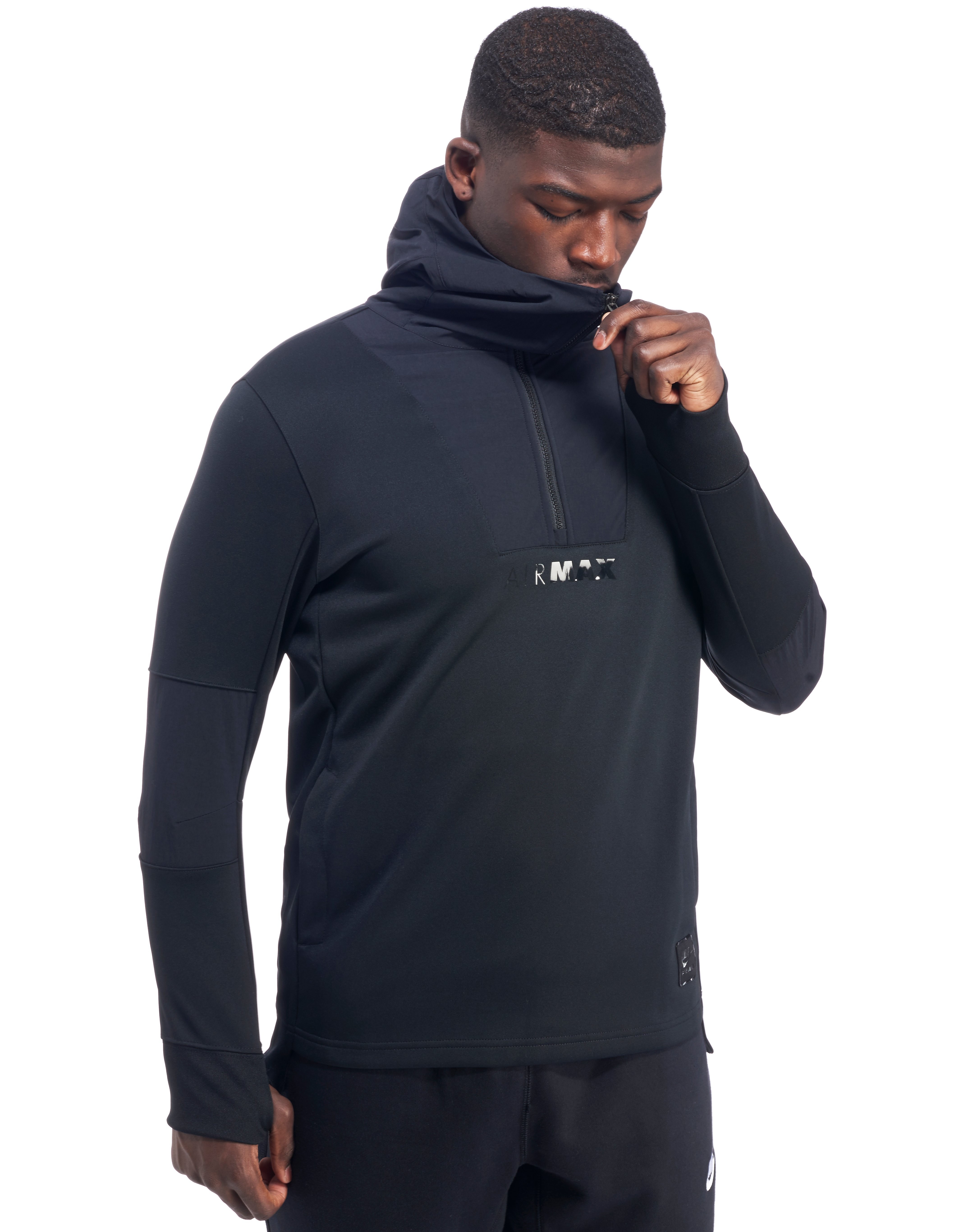 Nike Air Max Half Zip Hoody - Black - Mens - Sports King Store