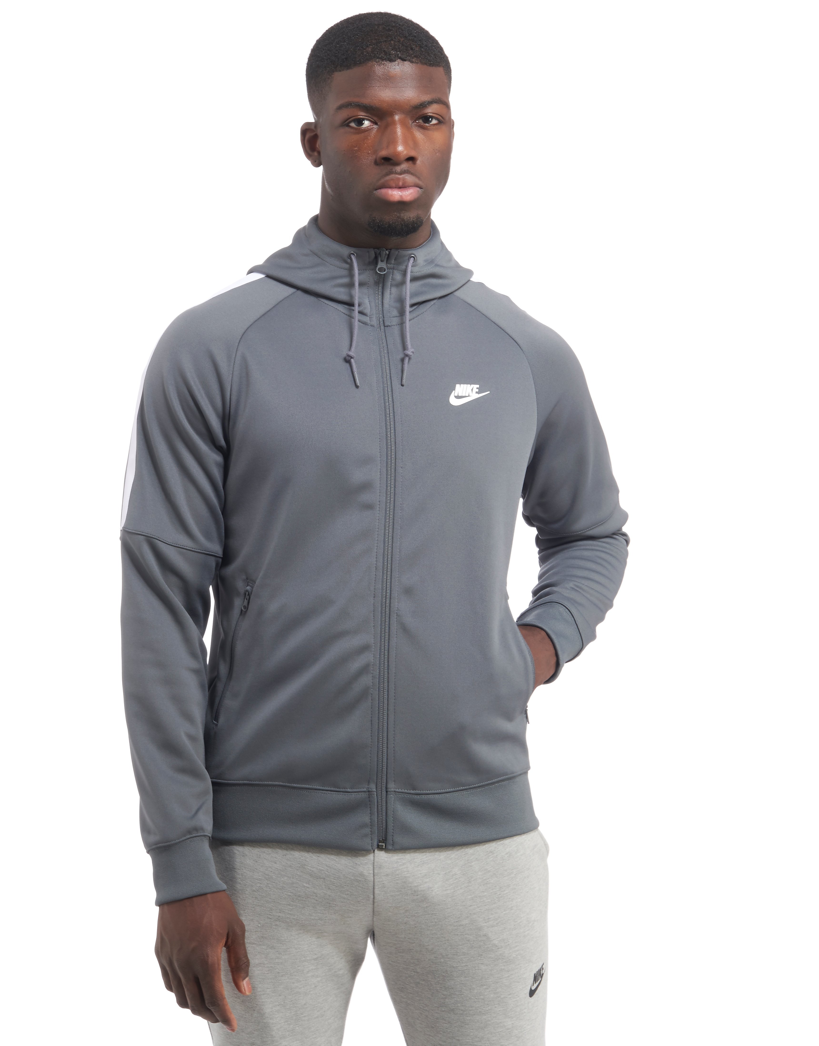

Nike Tribute Full Zip Poly Hoodie - Grey - Mens, Grey