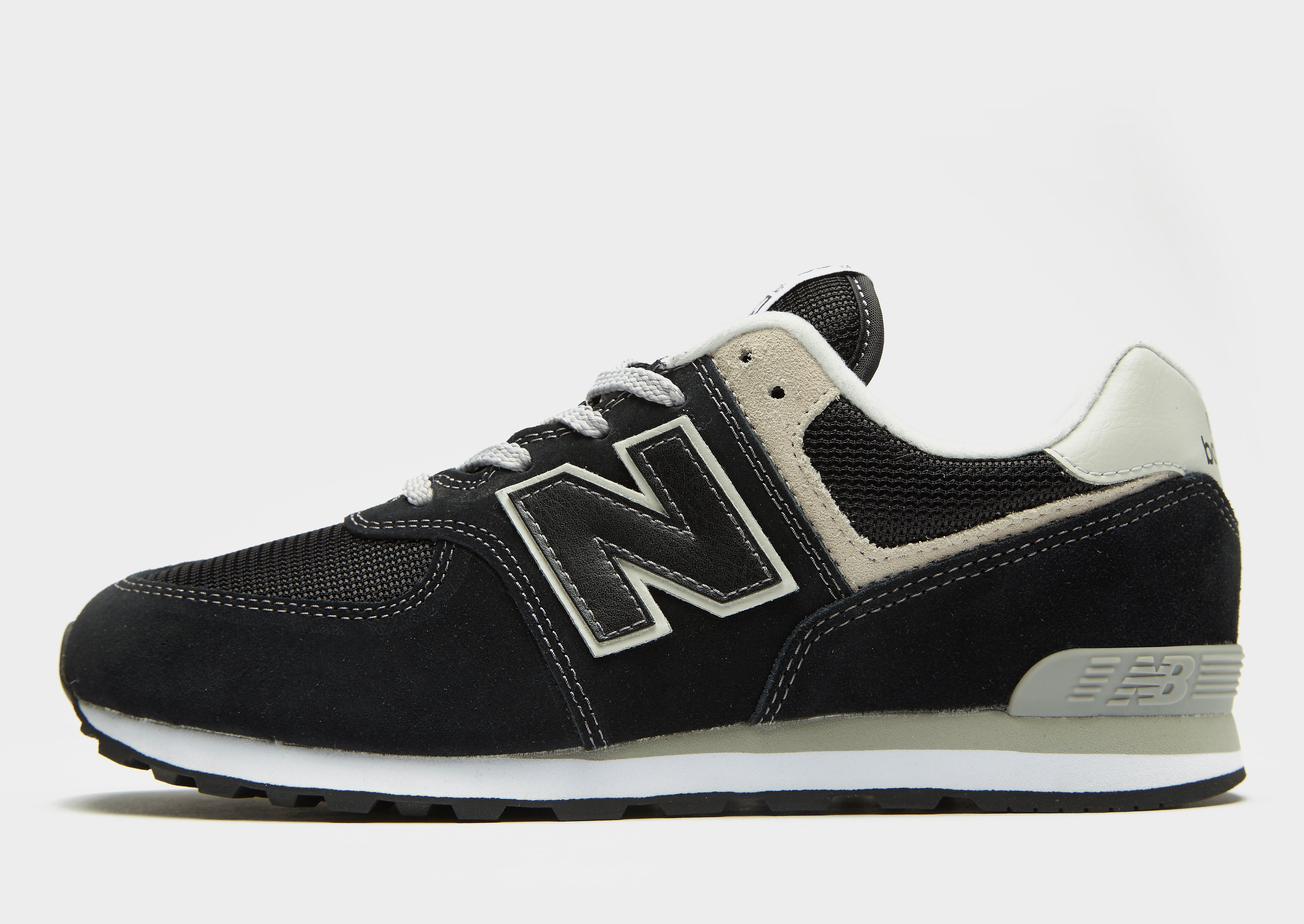 

New Balance 574 Junior - Black/White - Kids, Black/White