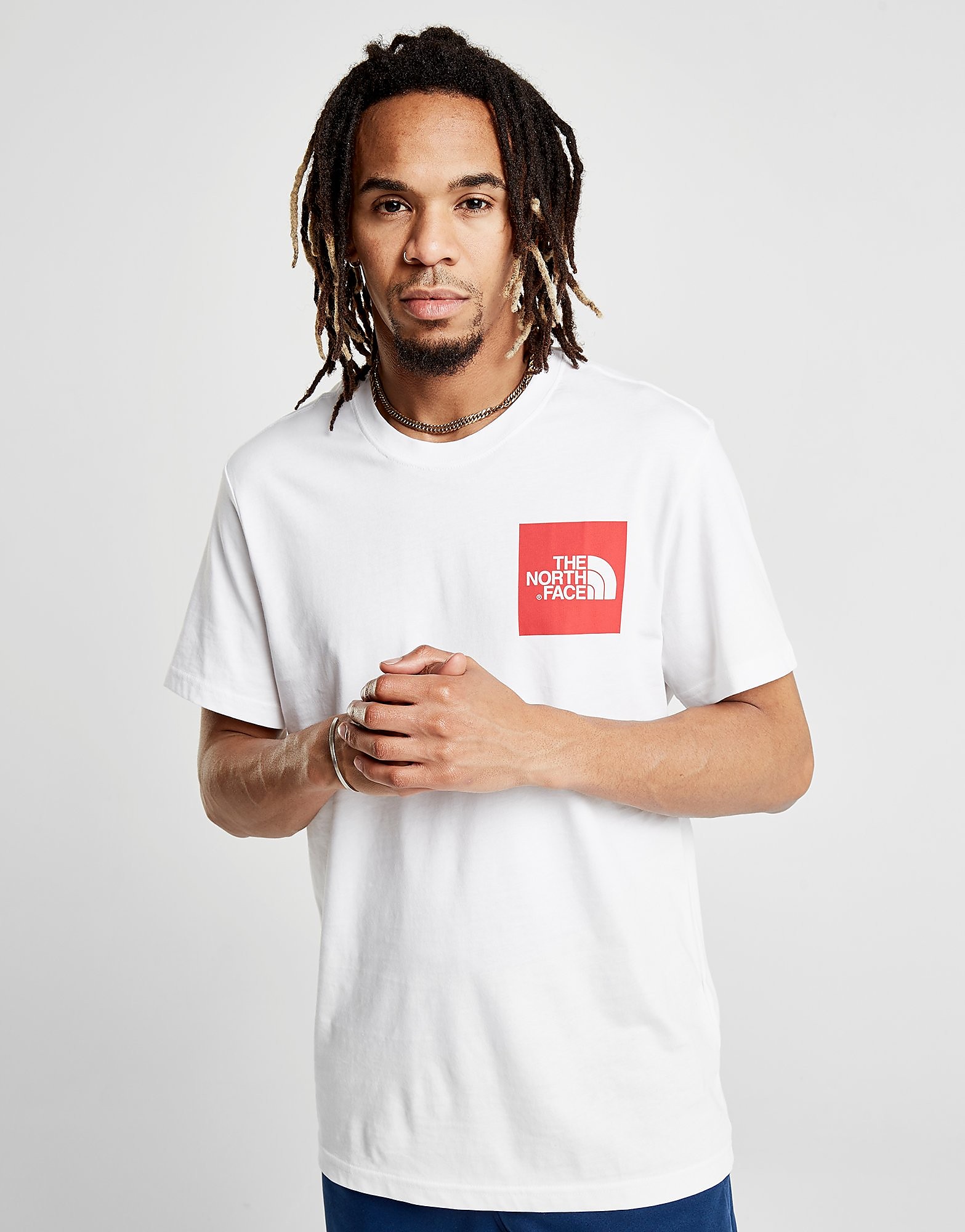 

The North Face Fine T-Shirt - White/Red - Womens, White/Red