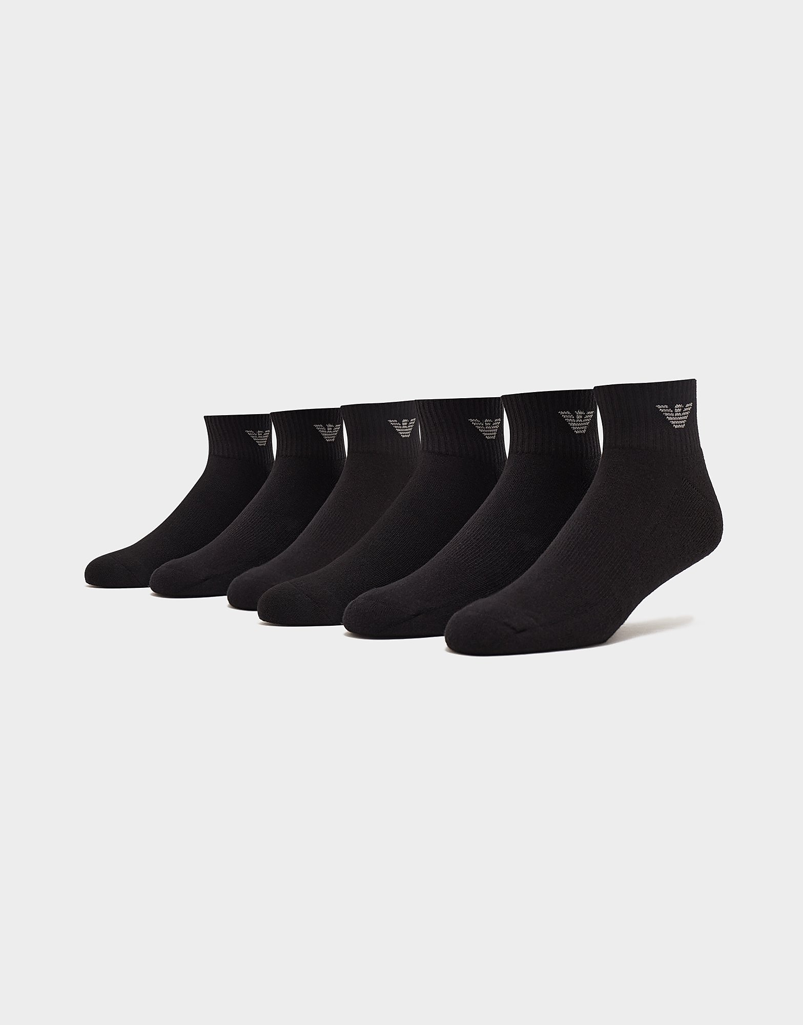 

Emporio Armani Loungewear 3-Pack Eagle Ankle Socks - Black - Mens, Black