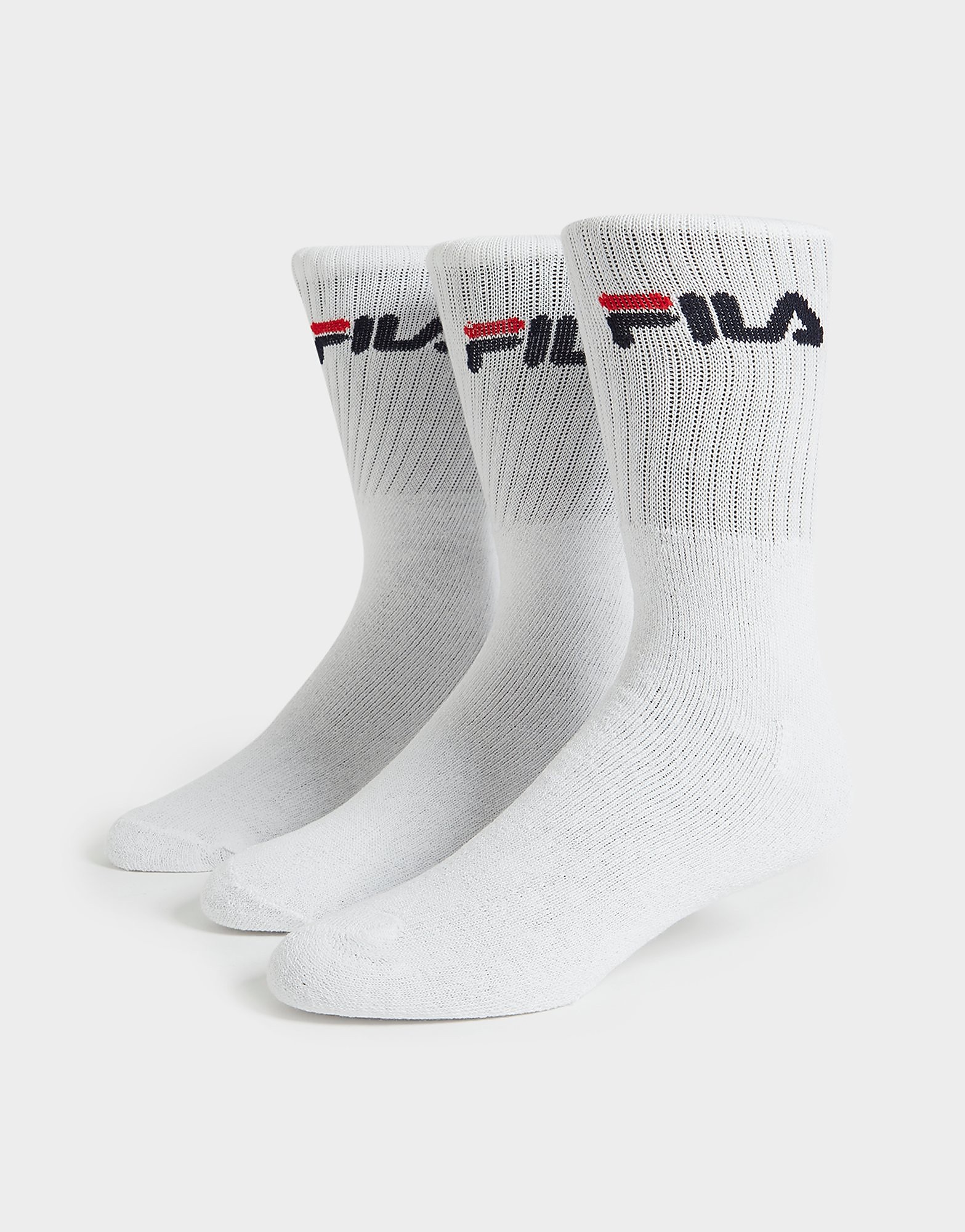 

Fila 3 Pack Crew Sports Socks - White - Womens, White