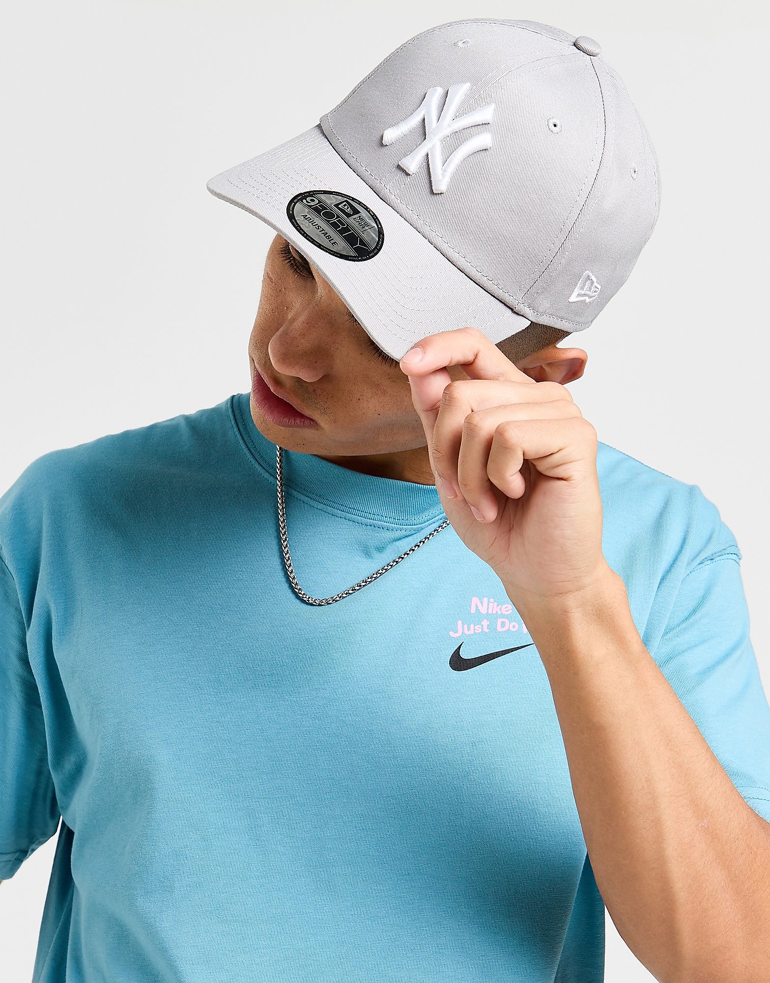 

New Era MLB New York Yankees 9FORTY Cap - Grey/White, Grey/White