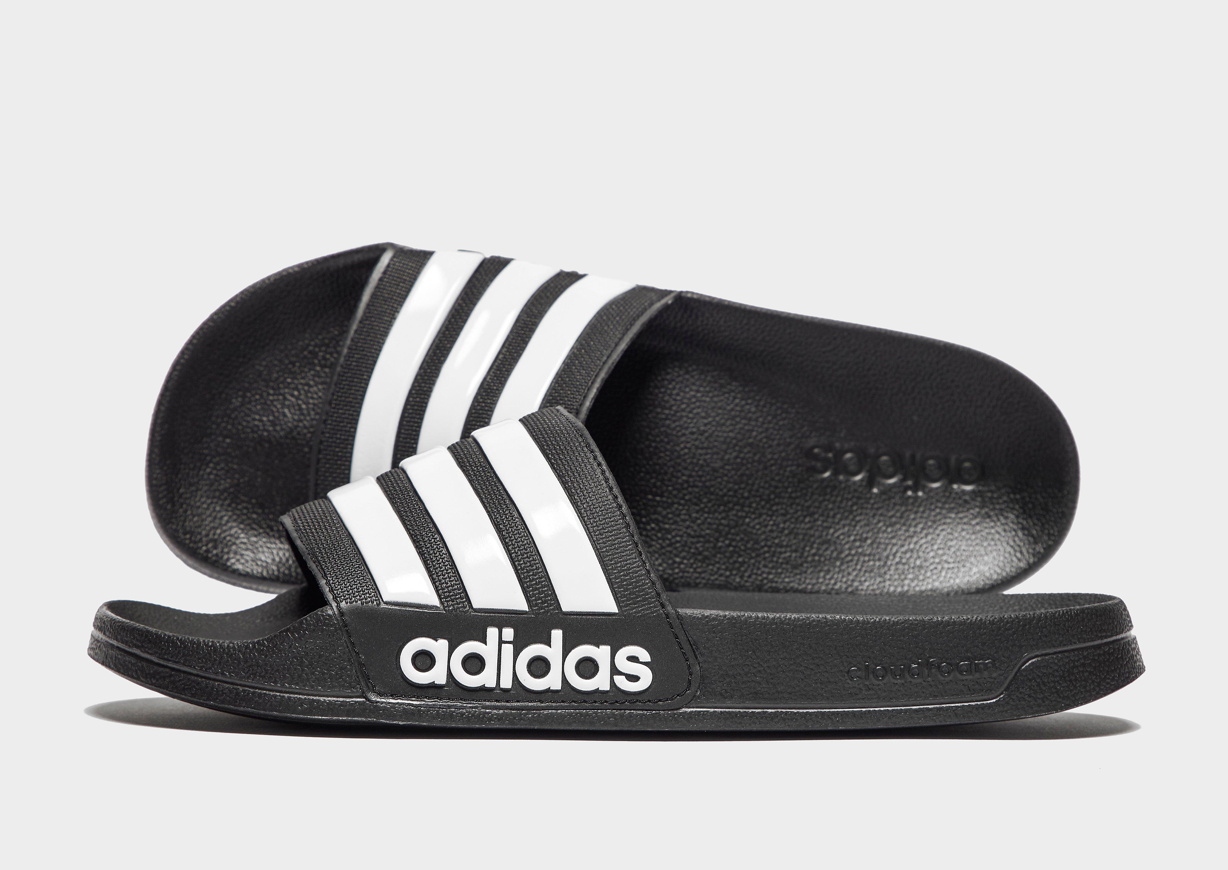 

adidas Cloudfoam Adilette Slides - Black - Womens, Black
