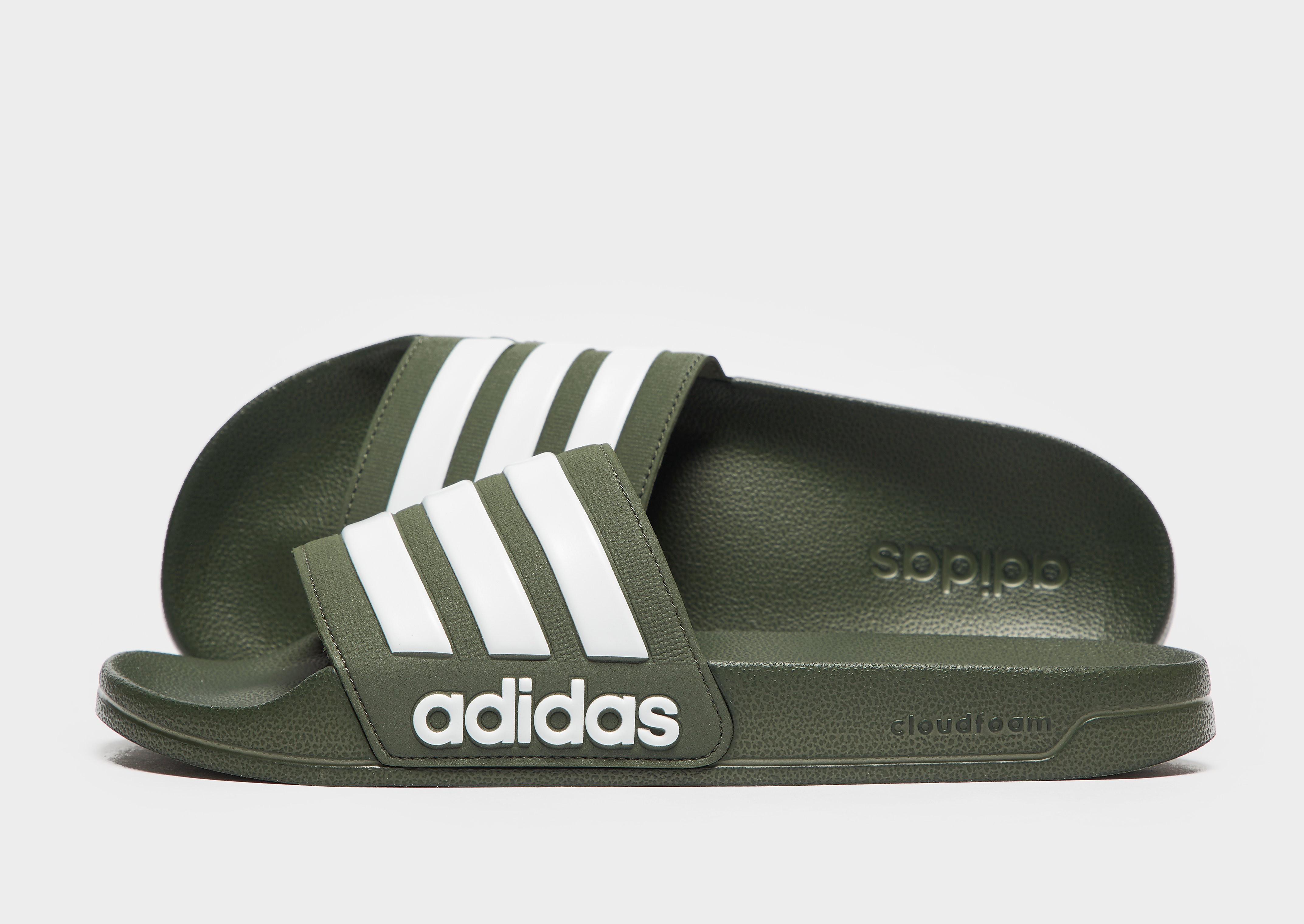 

adidas Cloudfoam Adilette Slides - Only at JD - Green - Mens, Green