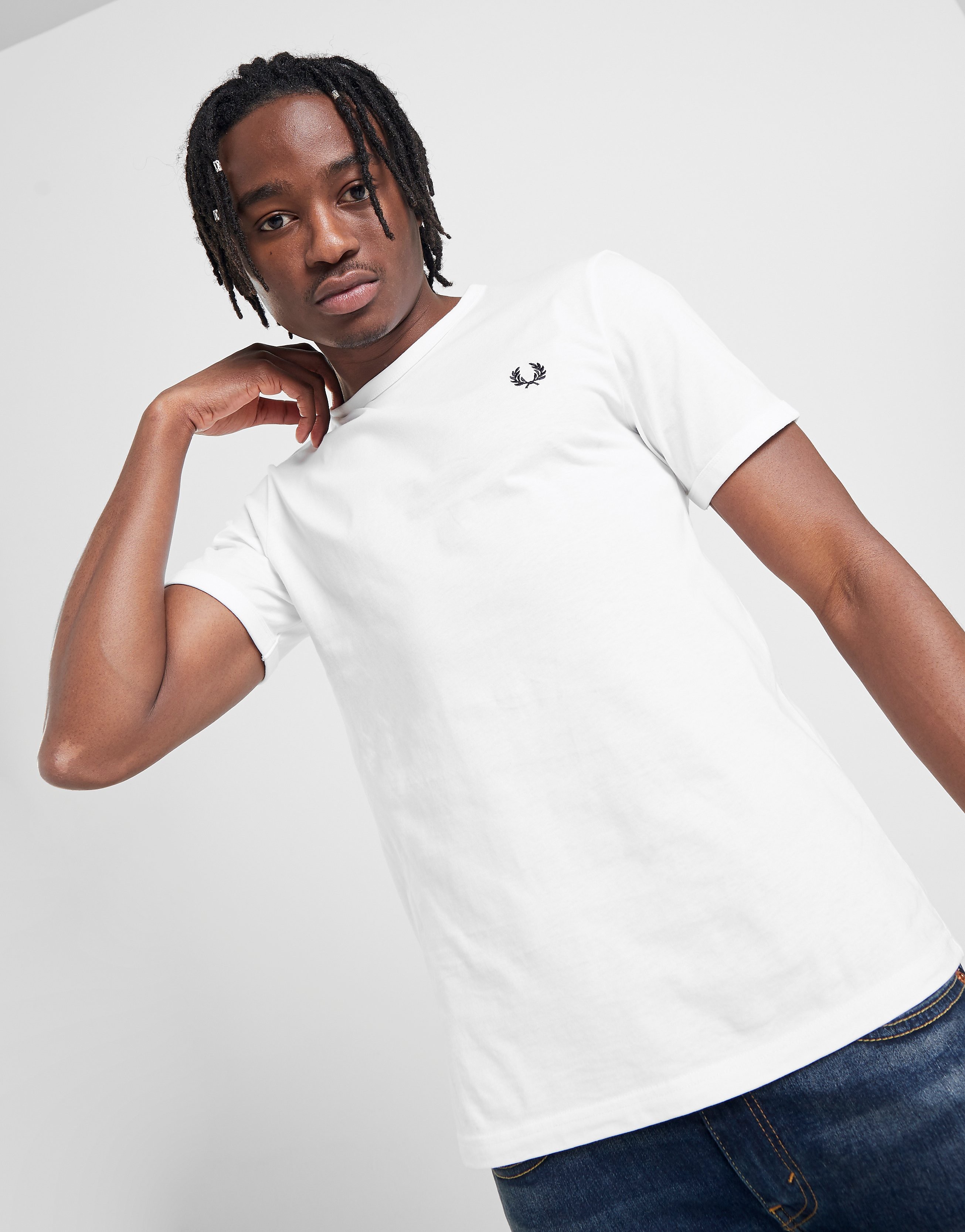 

Fred Perry Core Ringer T-Shirt - White - Mens, White