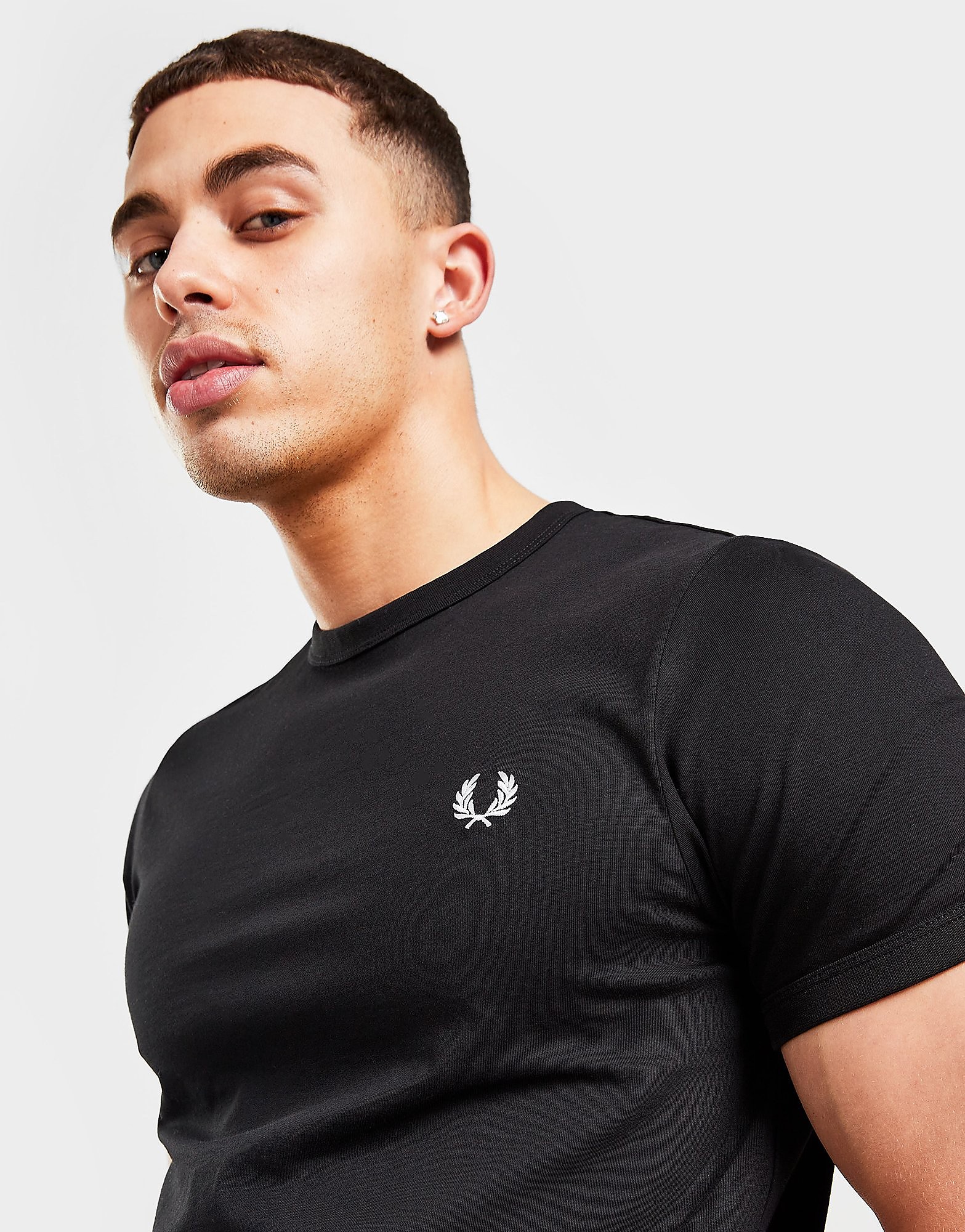 

Fred Perry Core Ringer T-Shirt - Black - Mens, Black