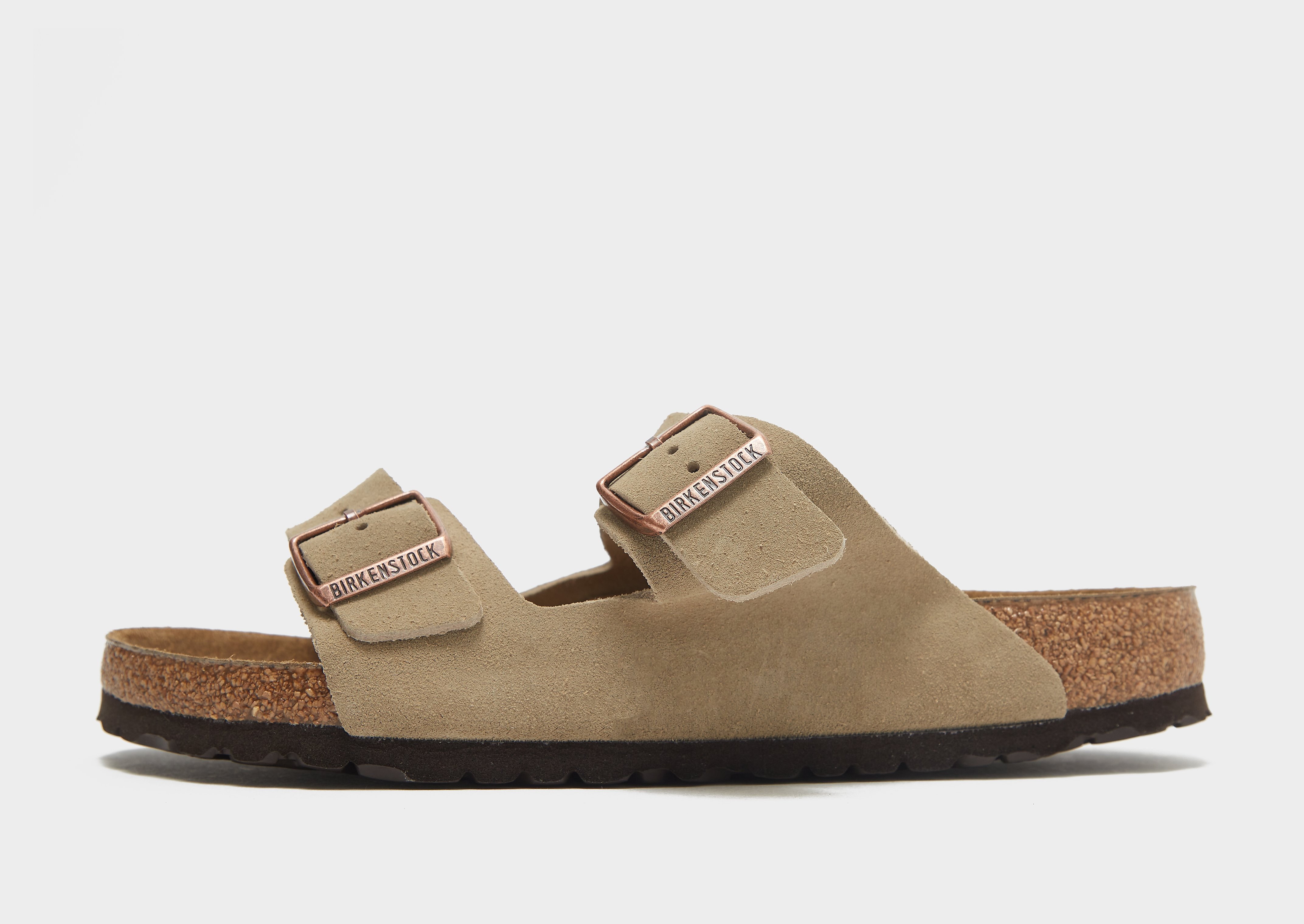 

Birkenstock Arizona Suede - Brown/TAU/BLK - Mens, Brown/TAU/BLK