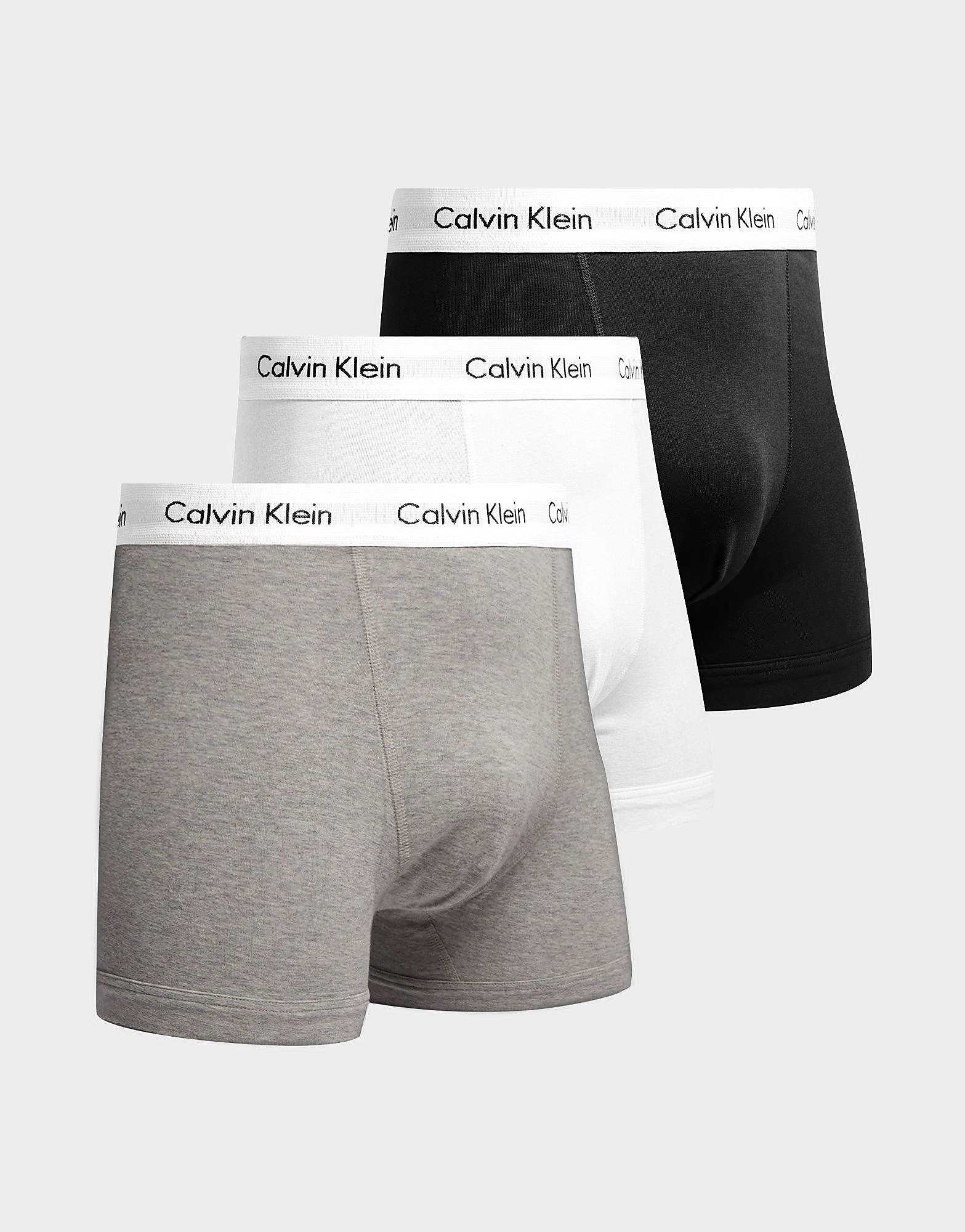 

Calvin Klein Underwear 3 Pack Trunks - Black/Grey/White/Black/White - Mens, Black/Grey/White/Black/White