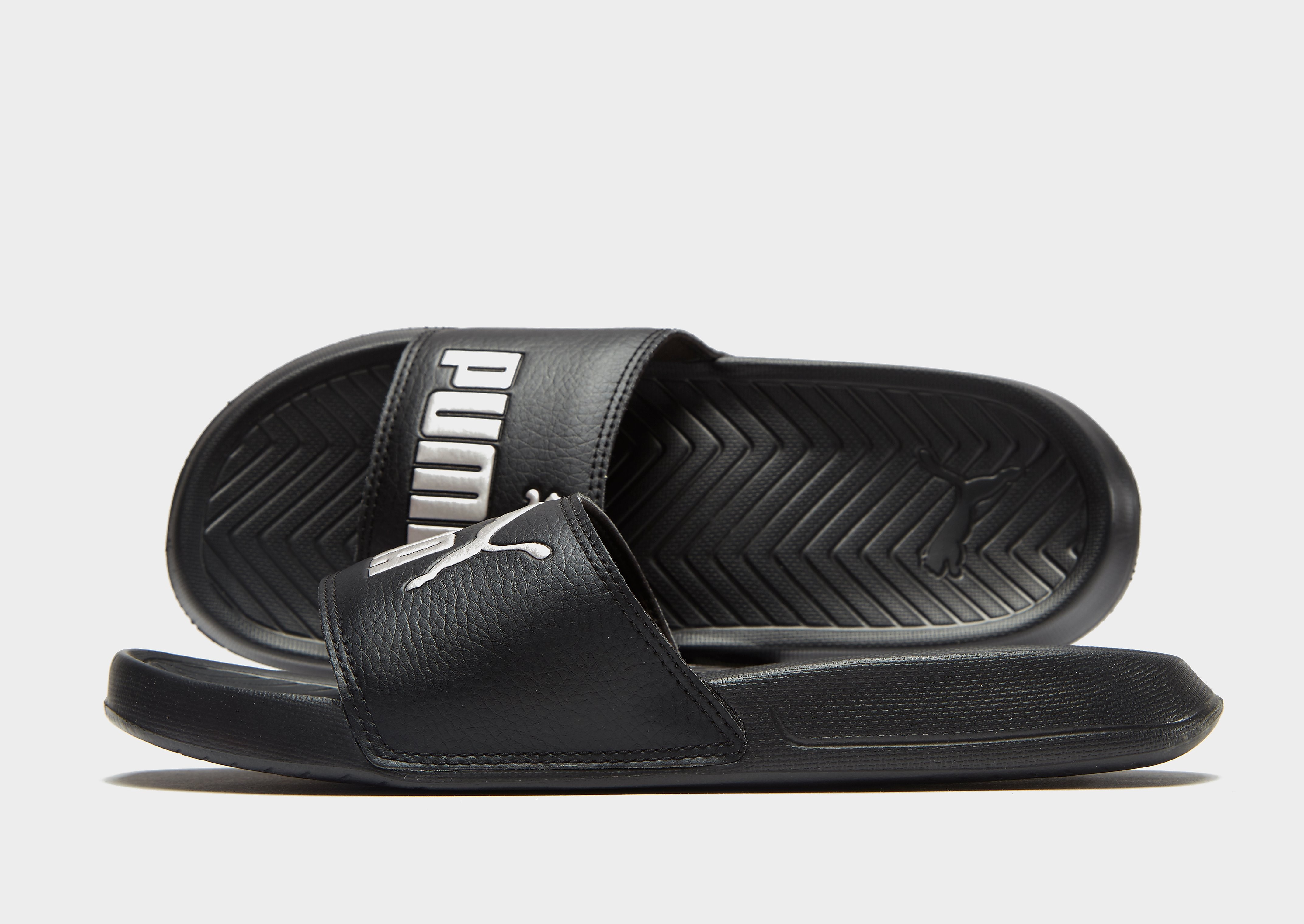 

Puma Popcat Slides Women's - Only at JD - Black/Silver, Black/Silver