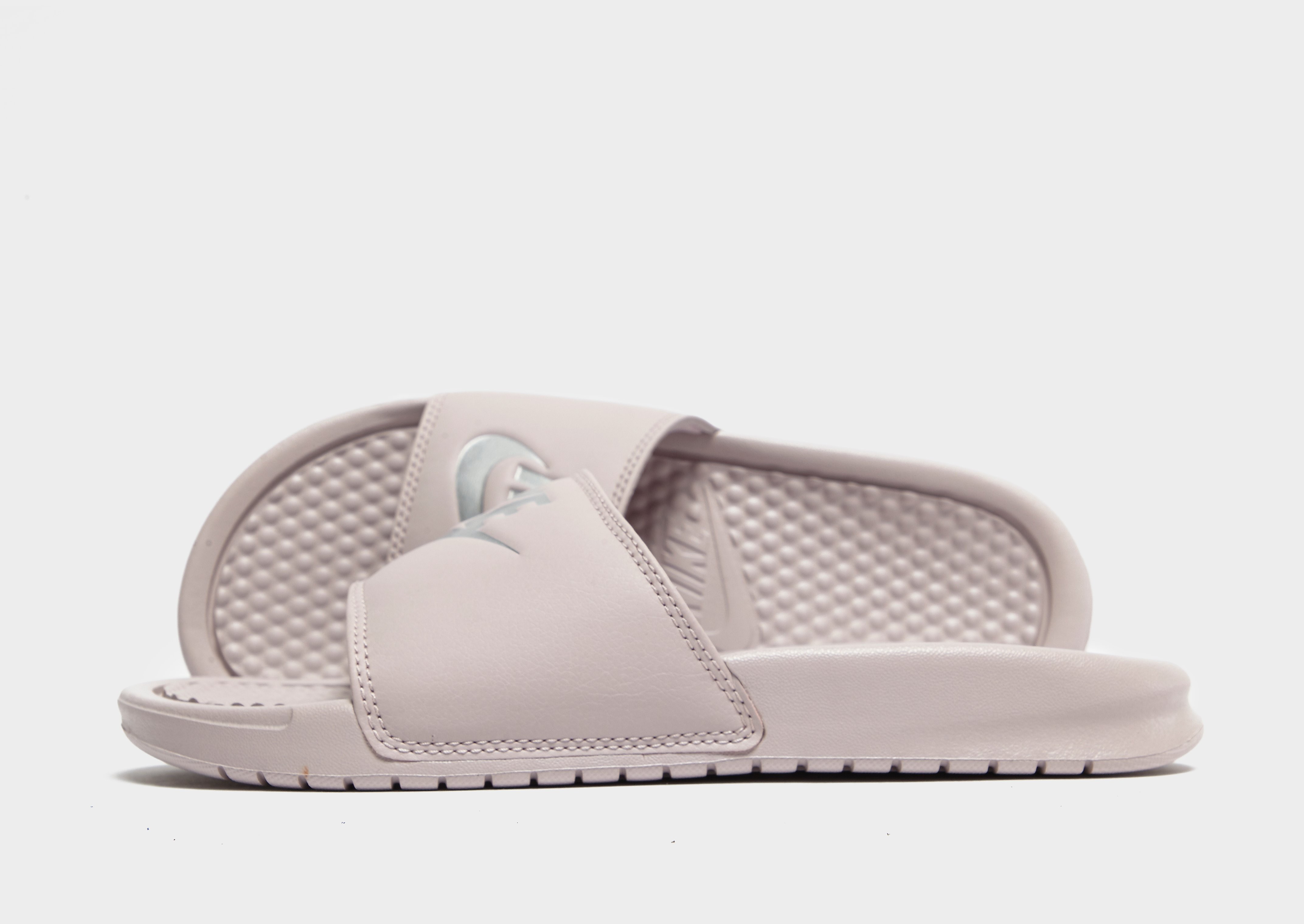 

Nike Benassi Just Do It Slides Women's - Pink/Silver, Pink/Silver