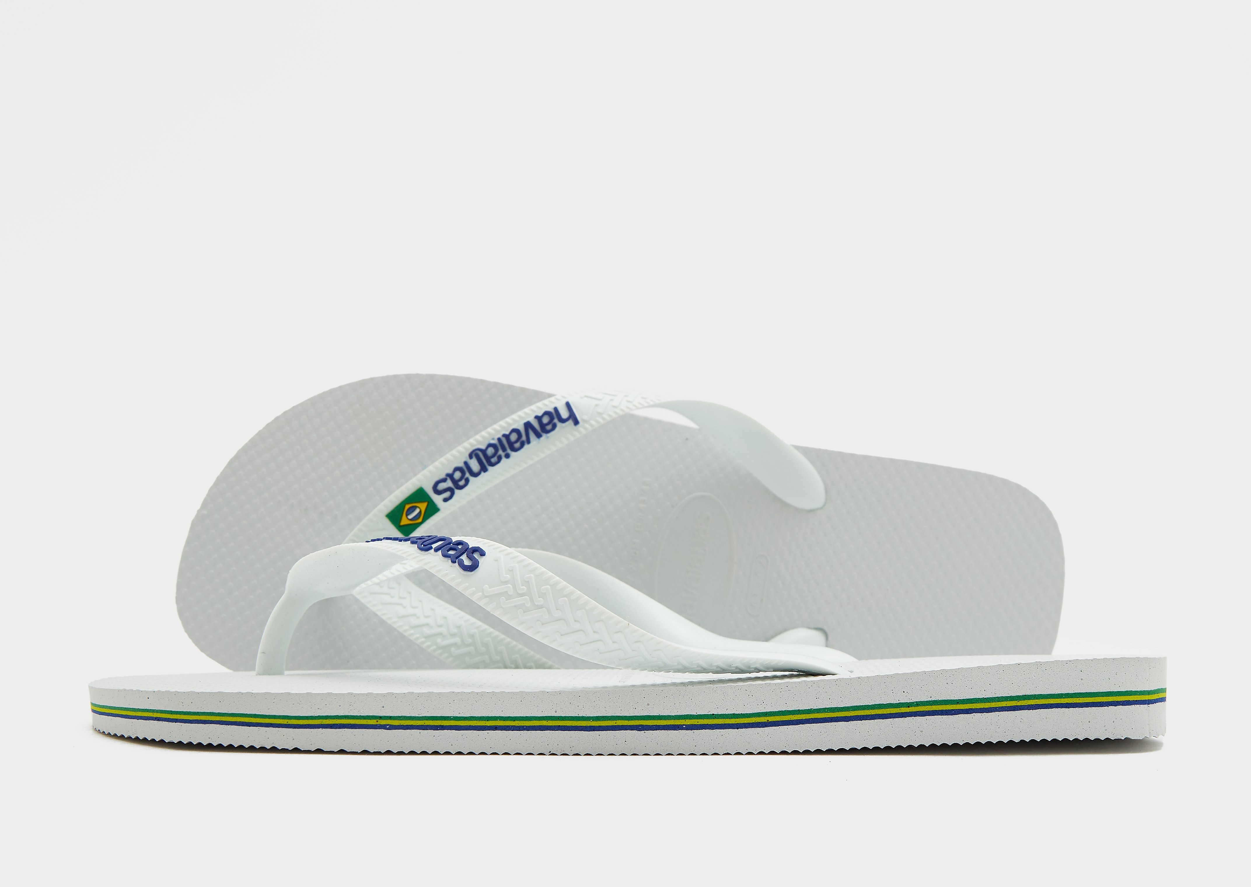 Havaianas Brazil Logo Flip Flops - White - Mens, White