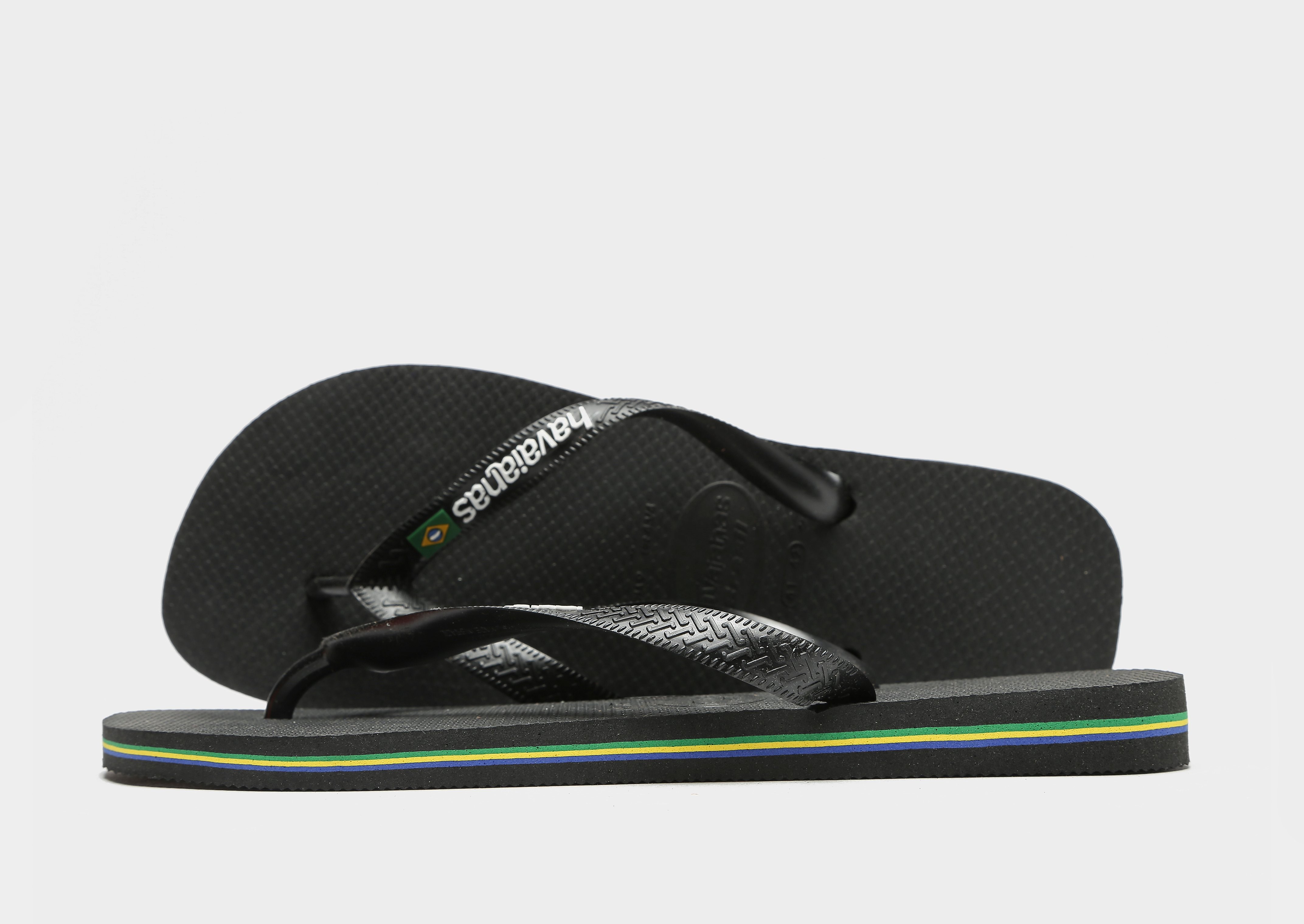 

Havaianas Brazil Logo Flip Flops - Black - Mens, Black