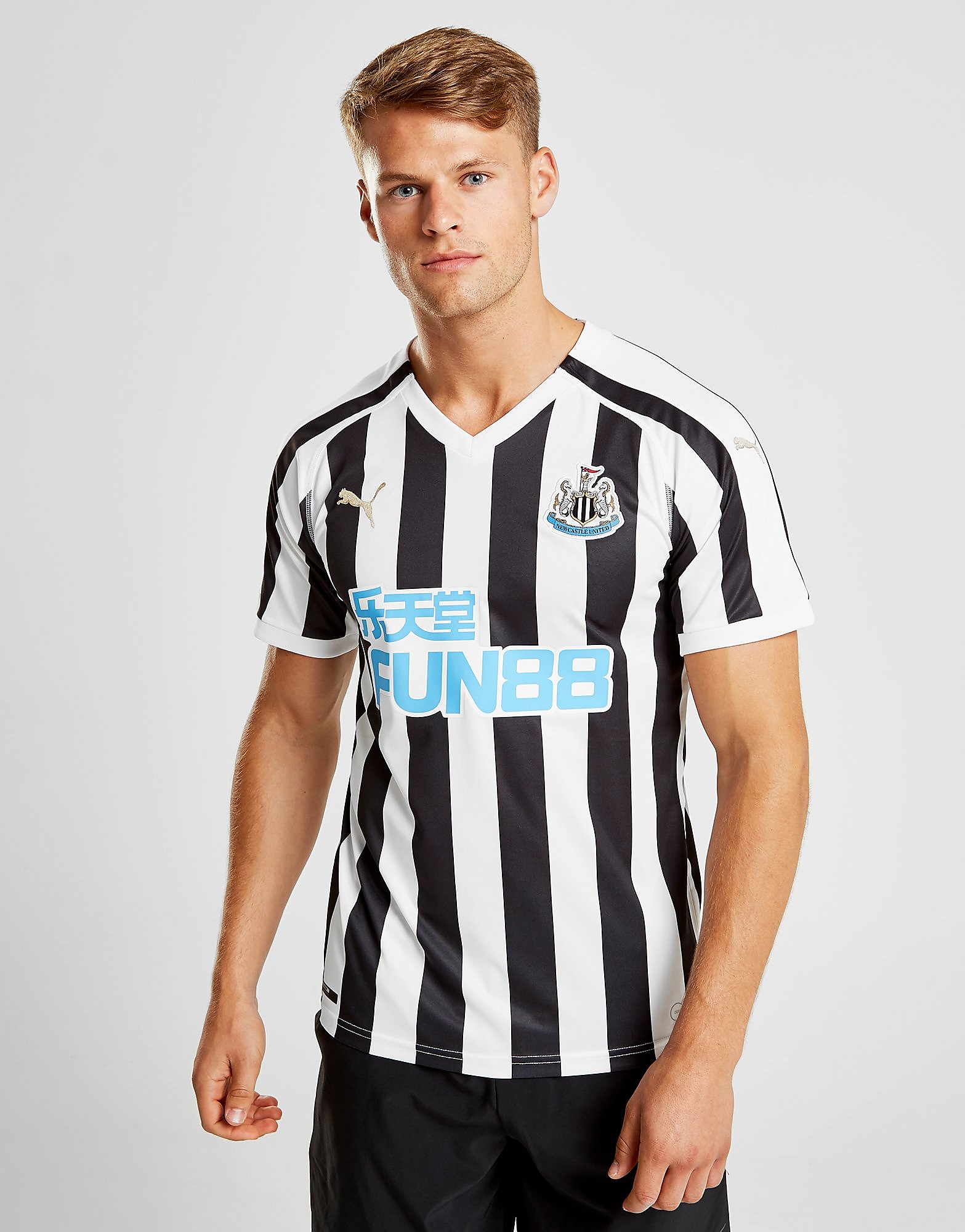 

Puma Newcastle United FC 2018/19 Home Shirt - Black/White - Mens, Black/White