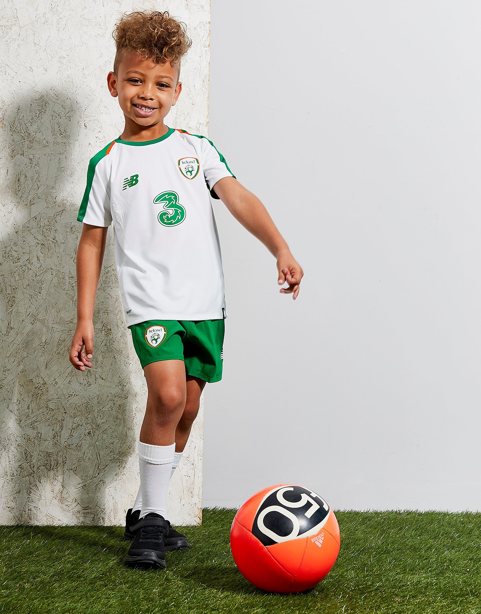 New Balance Republic of Ireland 2018/19 Away Kit Children - White/Green - Kids, White/Green