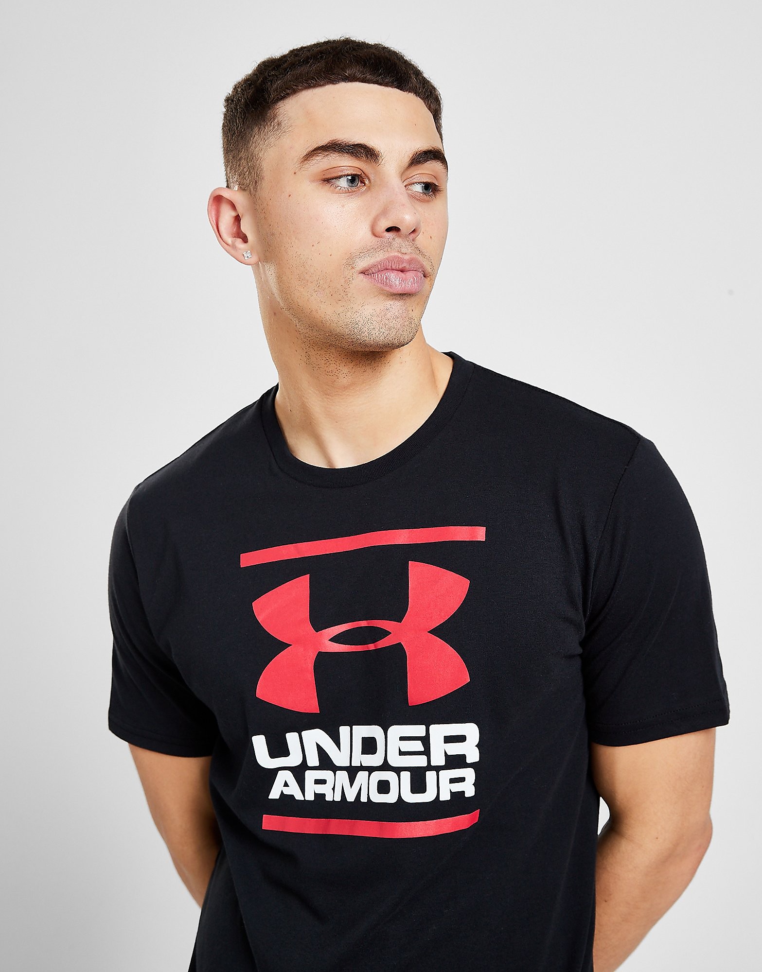 

Under Armour Sportstyle Logo T-Shirt - Black/Red - Mens, Black/Red