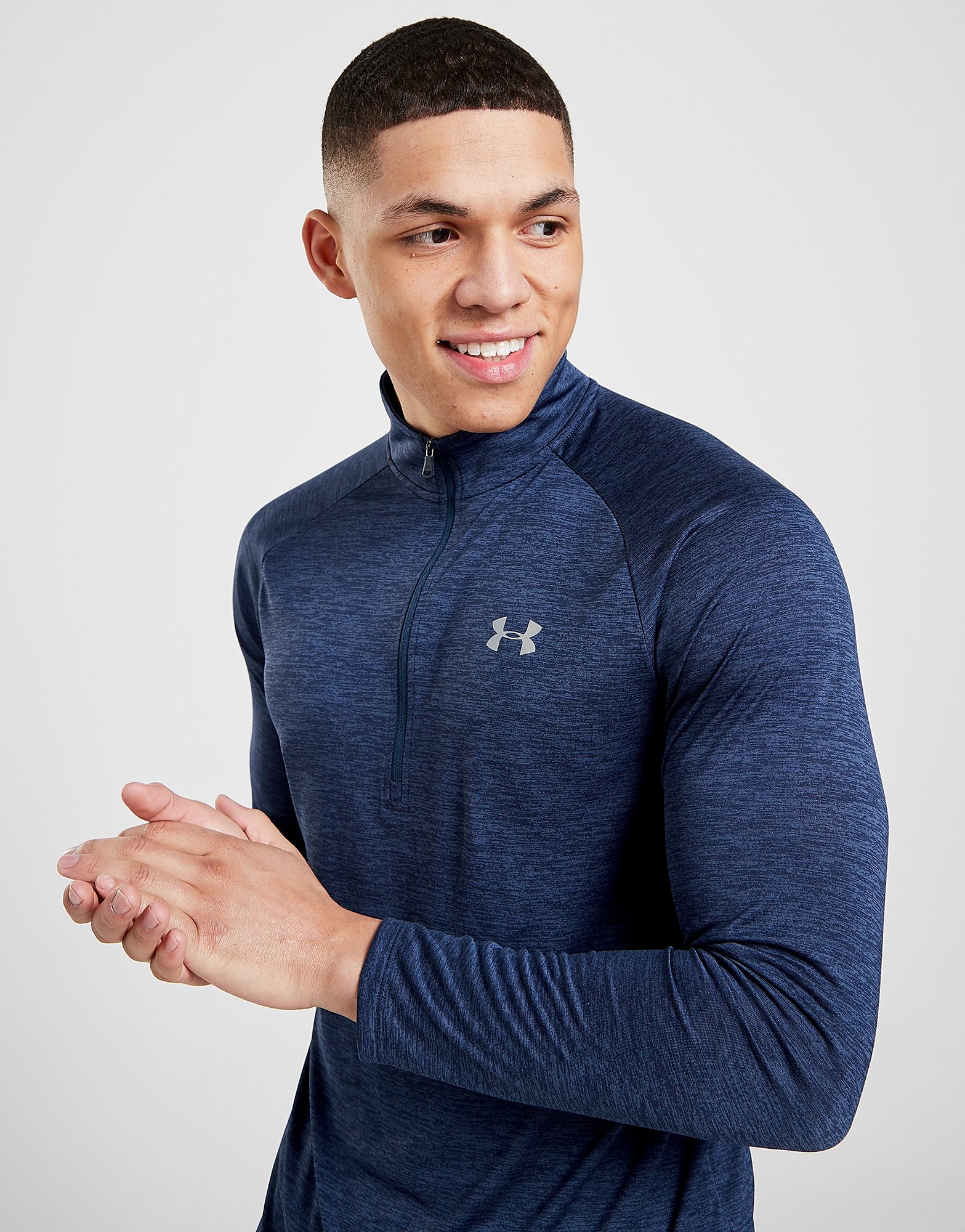 

Under Armour Tech 1/4 Zip Top - Only at JD - Navy/Silver - Mens, Navy/Silver