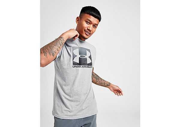 Under Armour T-shirt Boxed Logo Homme - Steel Light Heather, Steel Light Heather