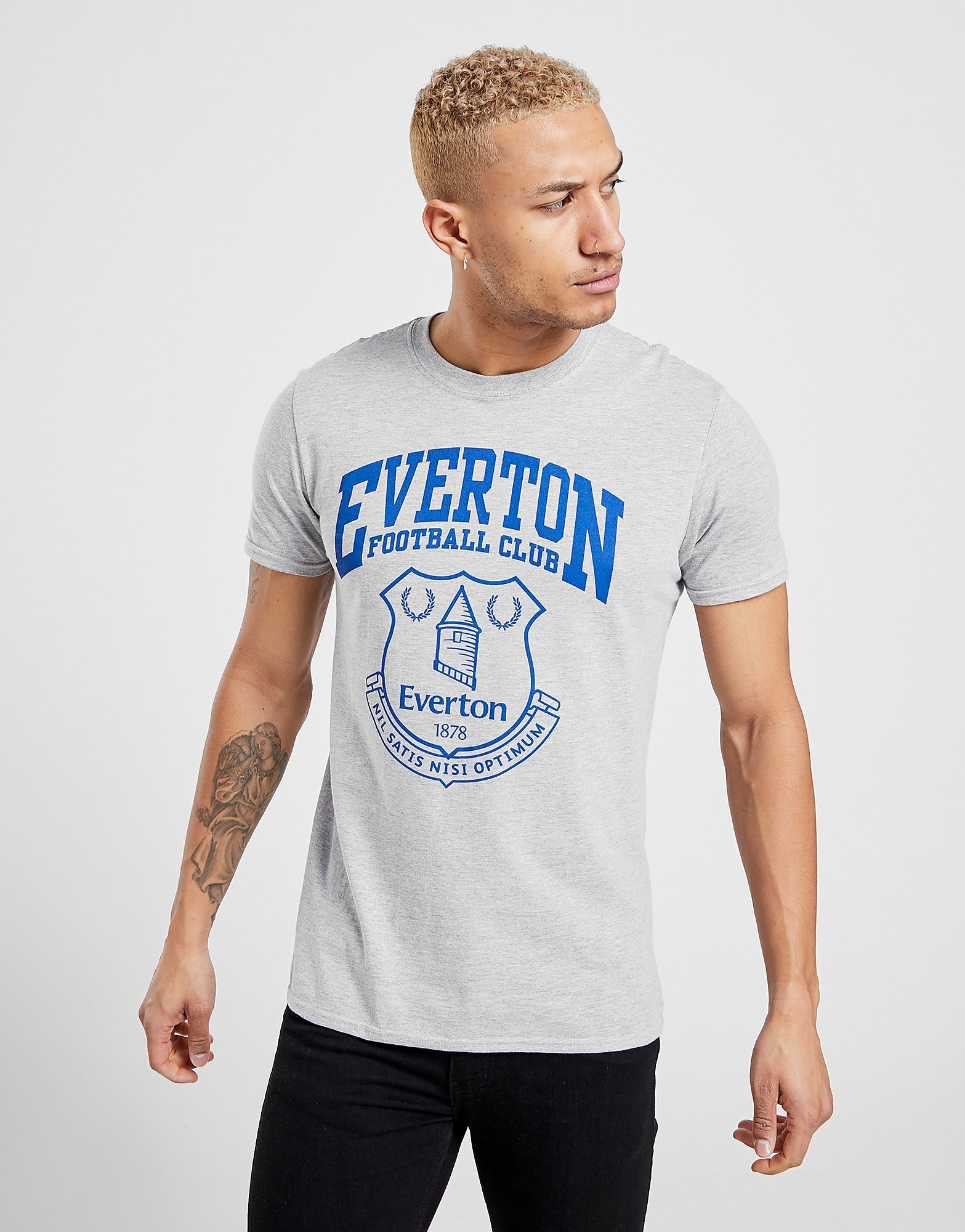 

Official Team Everton F.C Crest T-Shirt - Grey/Blue - Mens, Grey/Blue