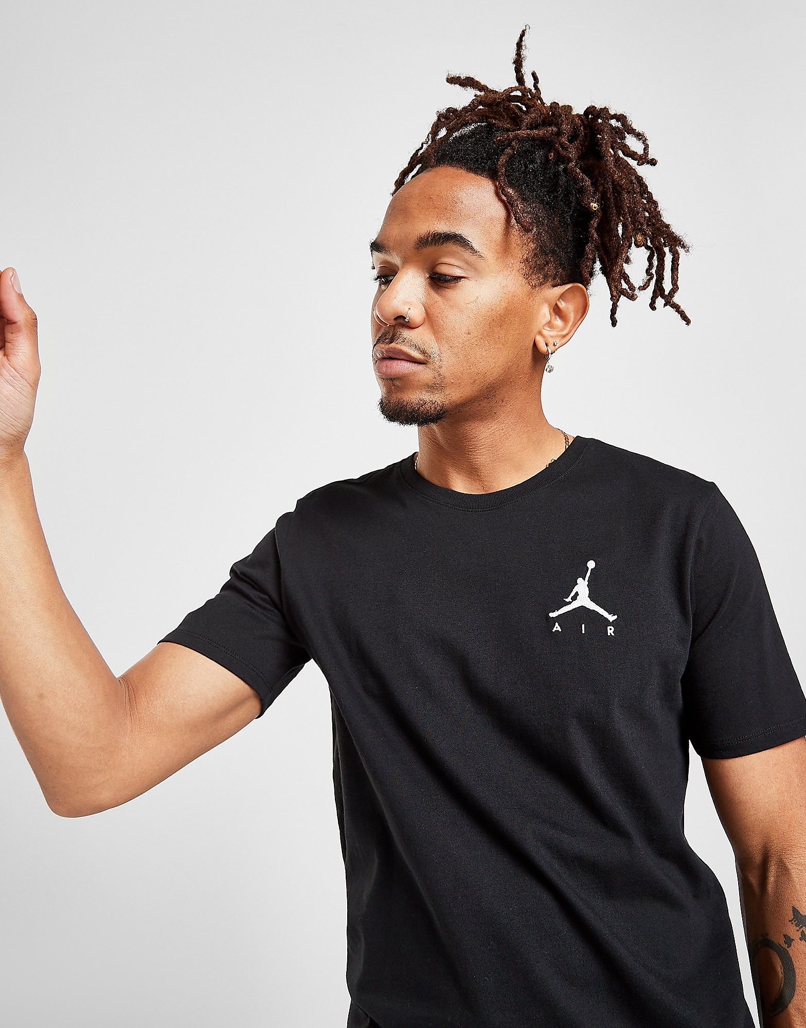 

Jordan Core Flight T-Shirt - Black/White - Mens, Black/White