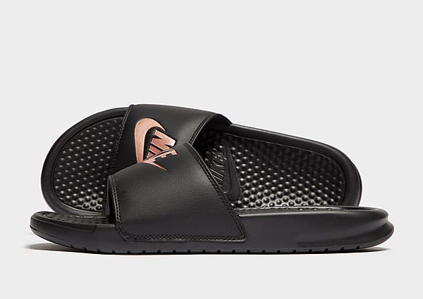 Nike Benassi Just Do It Slides Femme - Black/Rose Gold/Rose Gold, Black/Rose Gold/Rose Gold