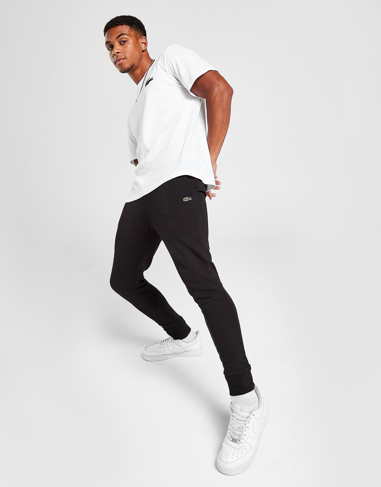 

Lacoste Slim Cuffed Fleece Pants - Black - Mens, Black