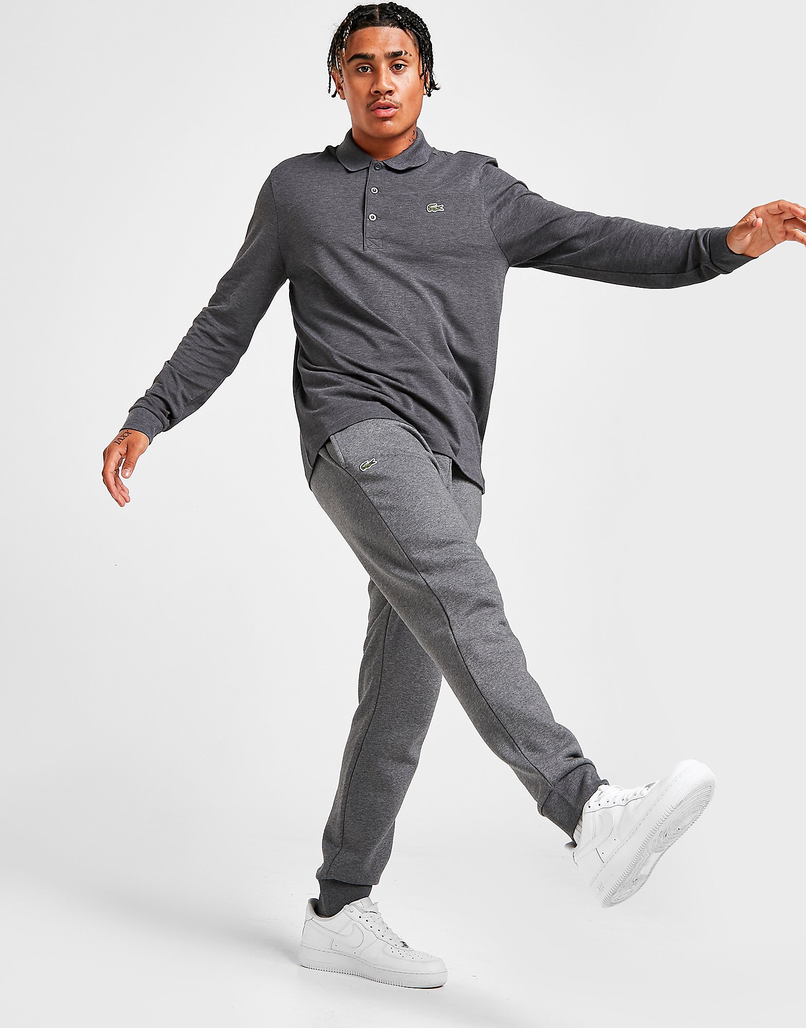 

Lacoste Slim Cuffed Fleece Pants - Grey - Mens, Grey