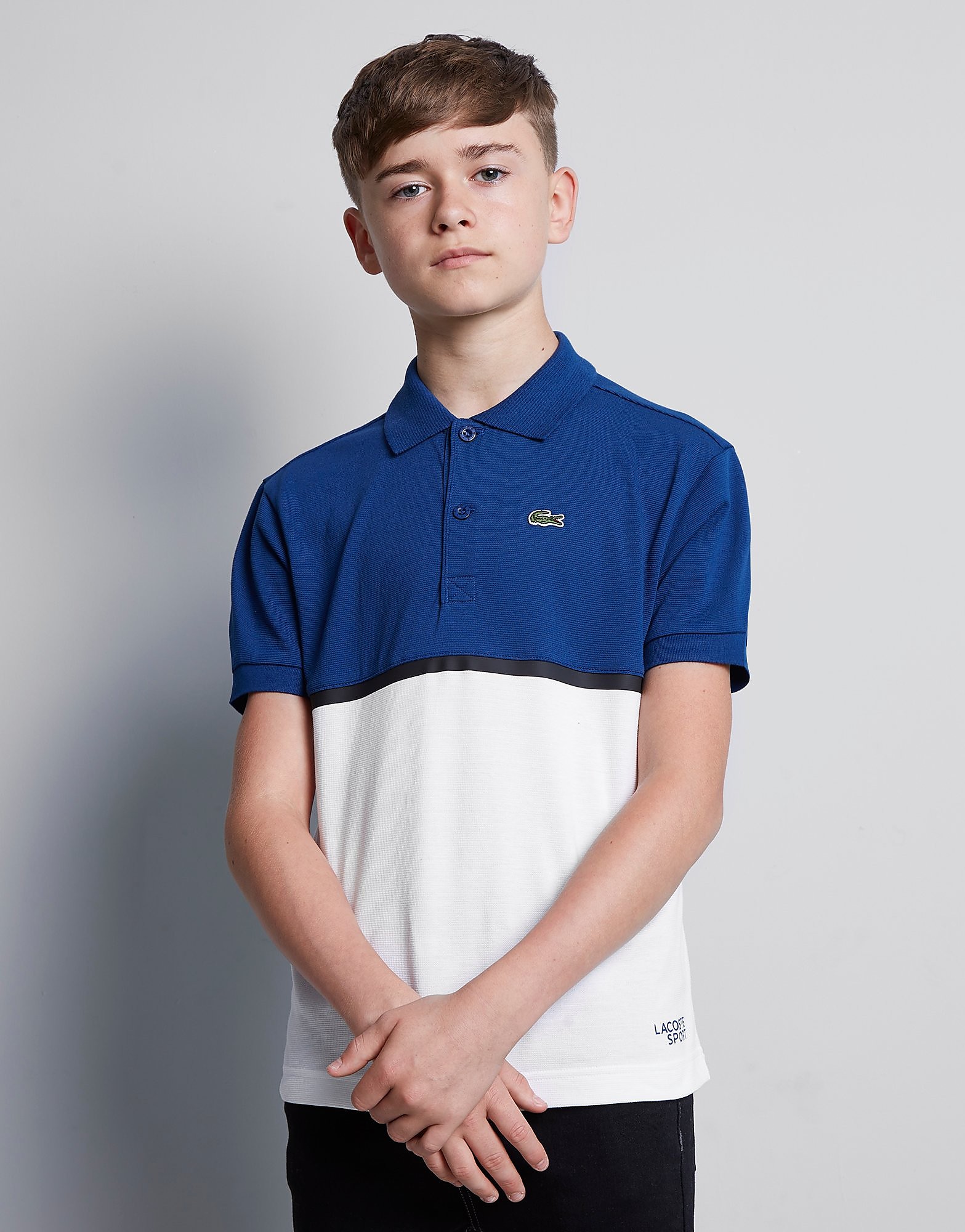 Lacoste Colour Block Polo Shirt Junior Blauw Kind lacoste kopen in de aanbieding