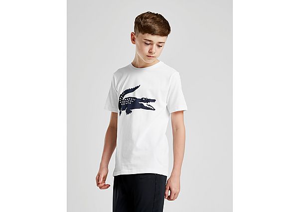 Lacoste Croc T-Shirt Junior - White/Blue - Kids, White/Blue