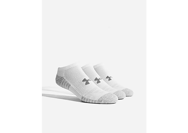 Under Armour Pack de 3 paires de chaussettes HeatGear Tech No Show Homme - White/Grey, White/Grey
