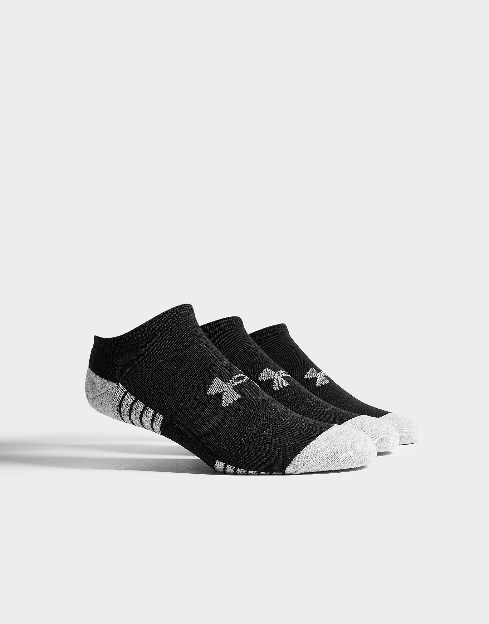 

Under Armour 3 Pack HeatGear Tech No Show Socks - Black/Green - Womens, Black/Green
