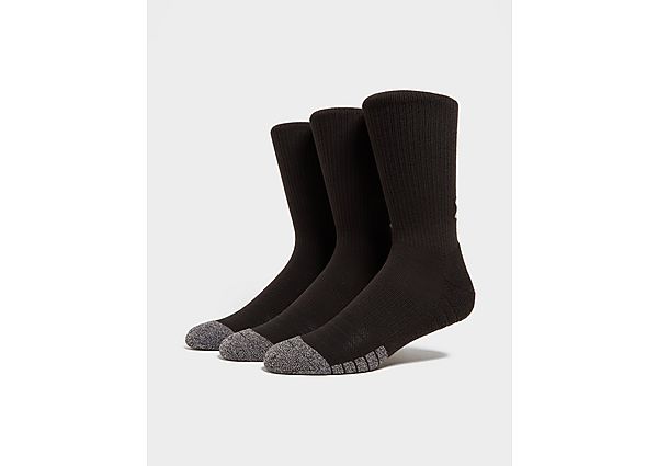Under Armour 3 Pack Chaussettes HeatGear Tech Crew - Black, Black