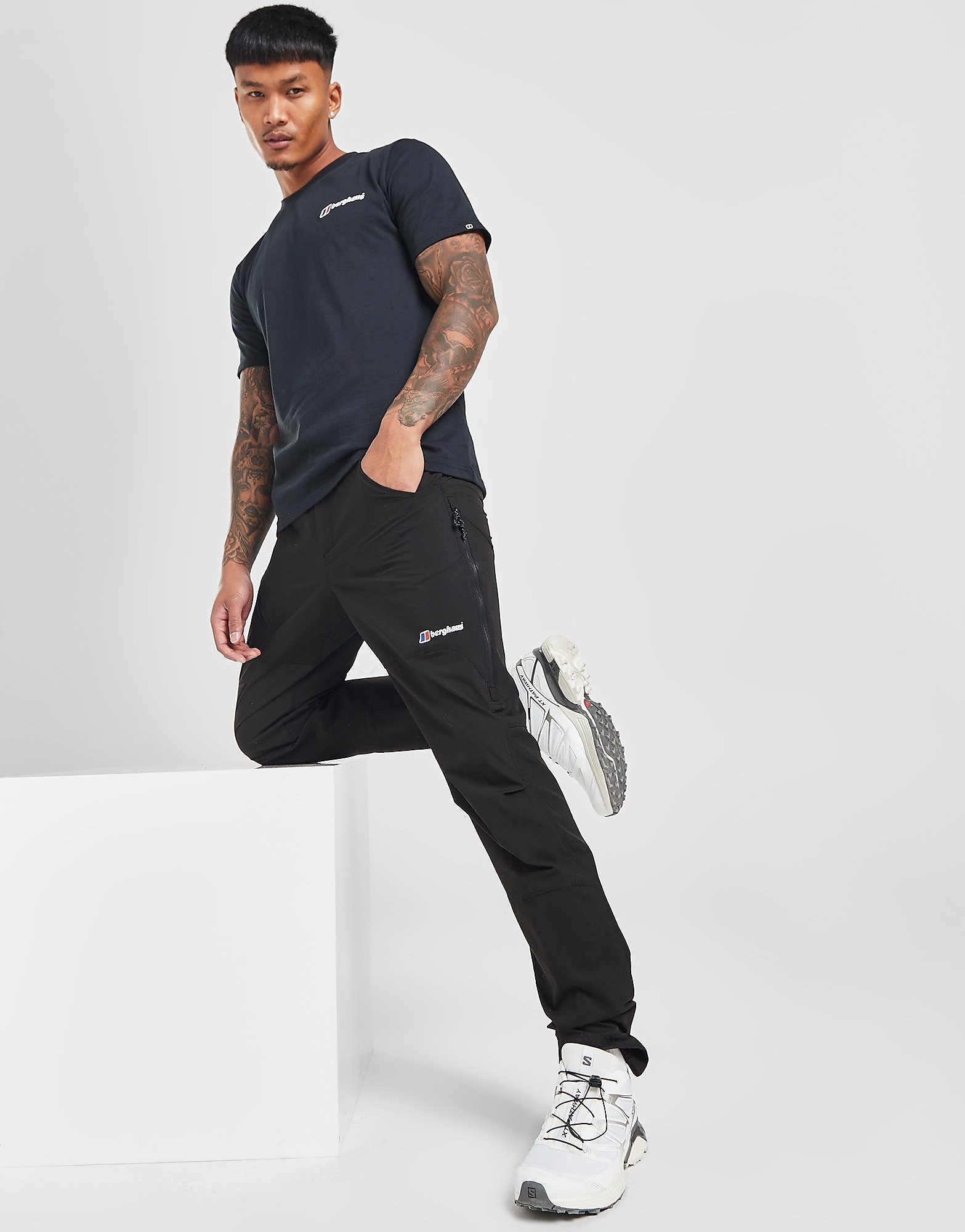 

Berghaus Fast Hike Track Pants - Black/White - Mens, Black/White