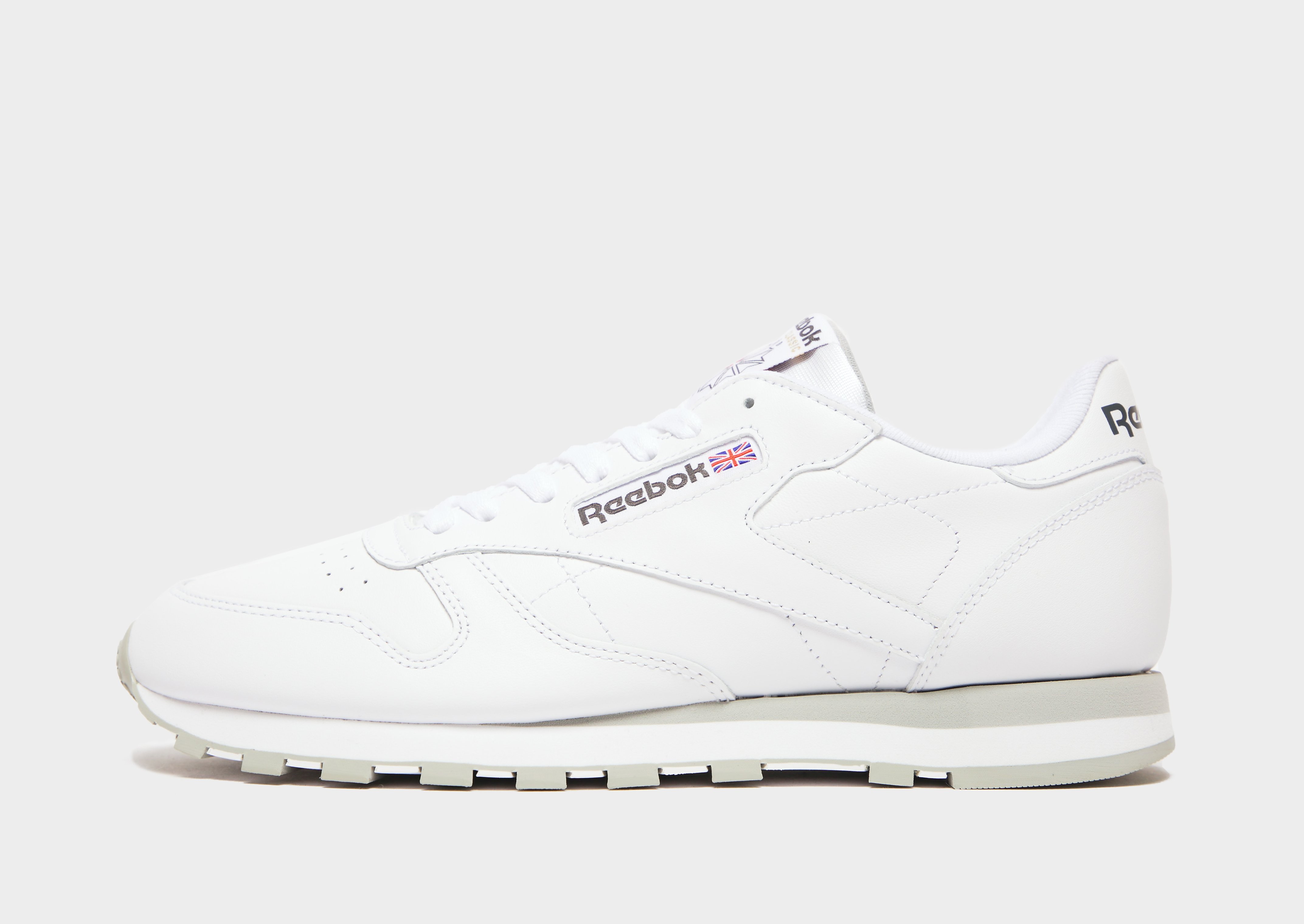 

Reebok Classic Leather - White/Grey - Womens, White/Grey