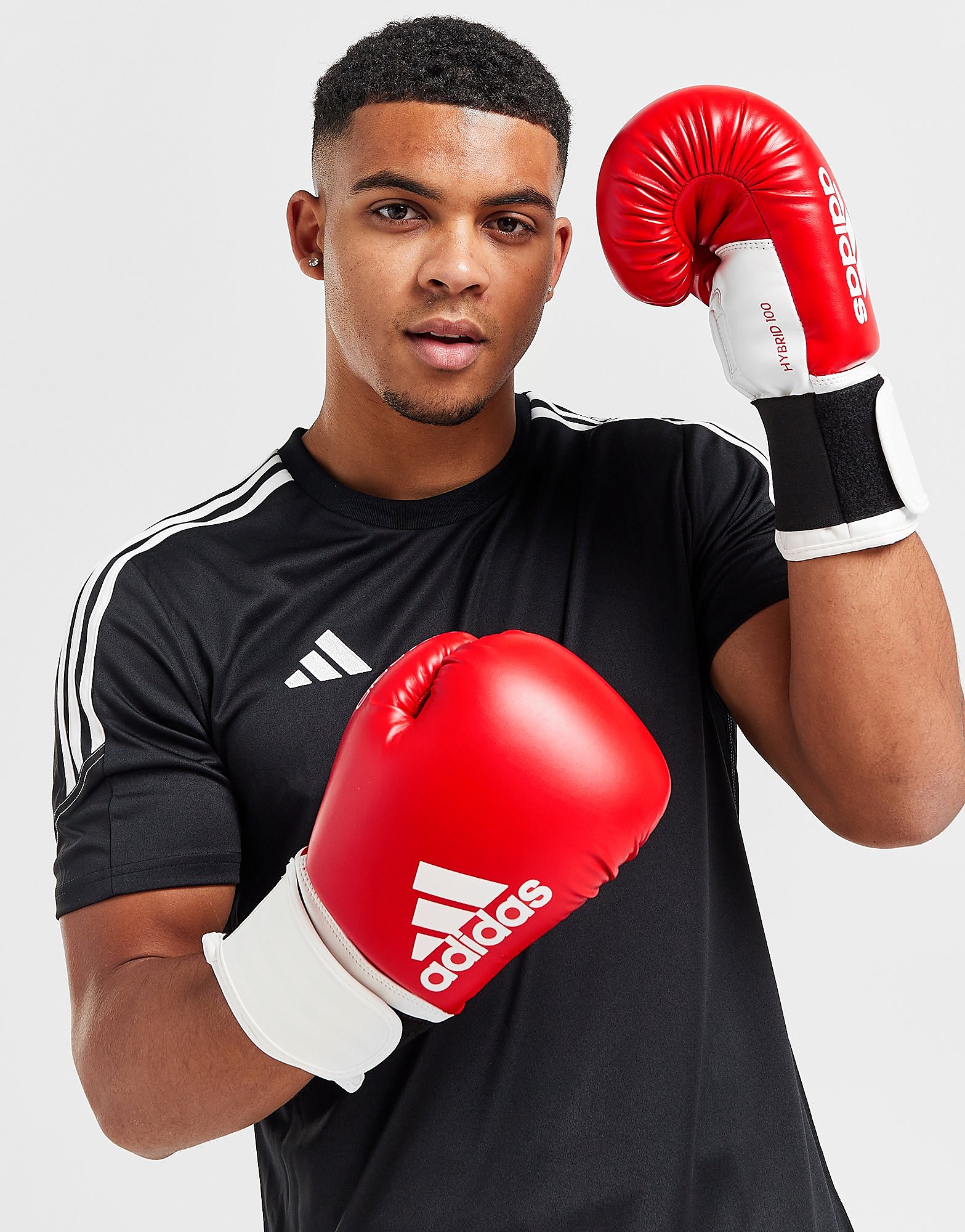 

adidas Hybrid 100 Boxing Gloves - Red - Mens, Red