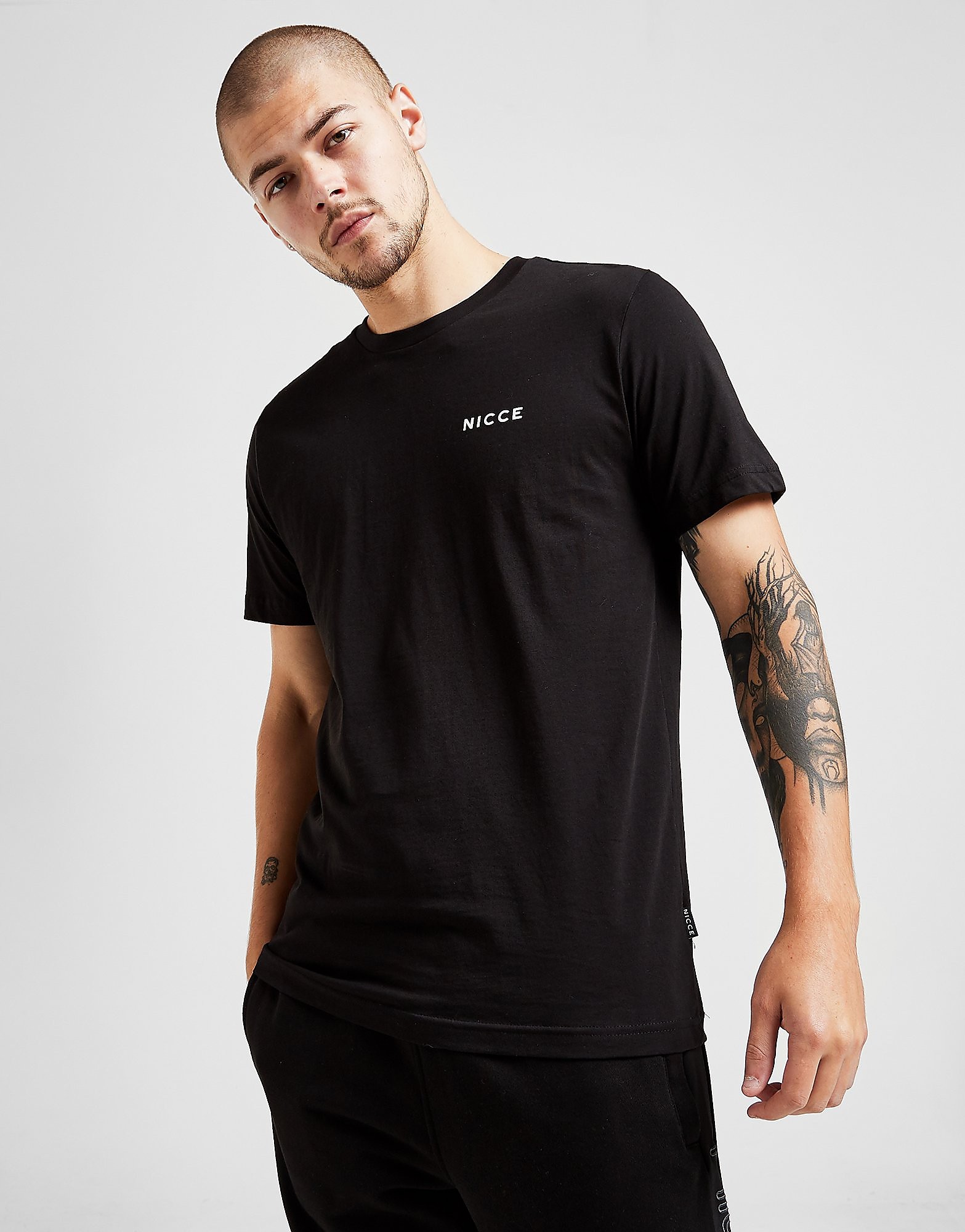 Nicce Small logo T-Shirt - Black - Mens, Black