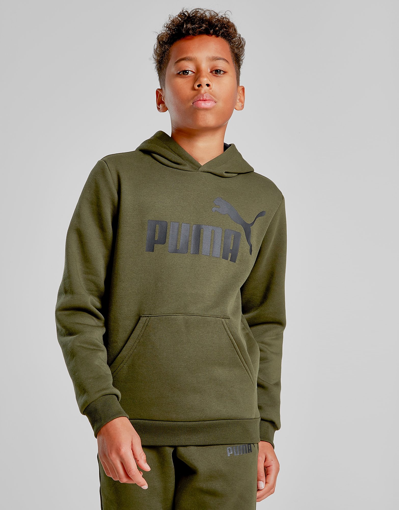 

Puma Core Logo Hoodie Junior - Khaki/Black - Kids, Khaki/Black