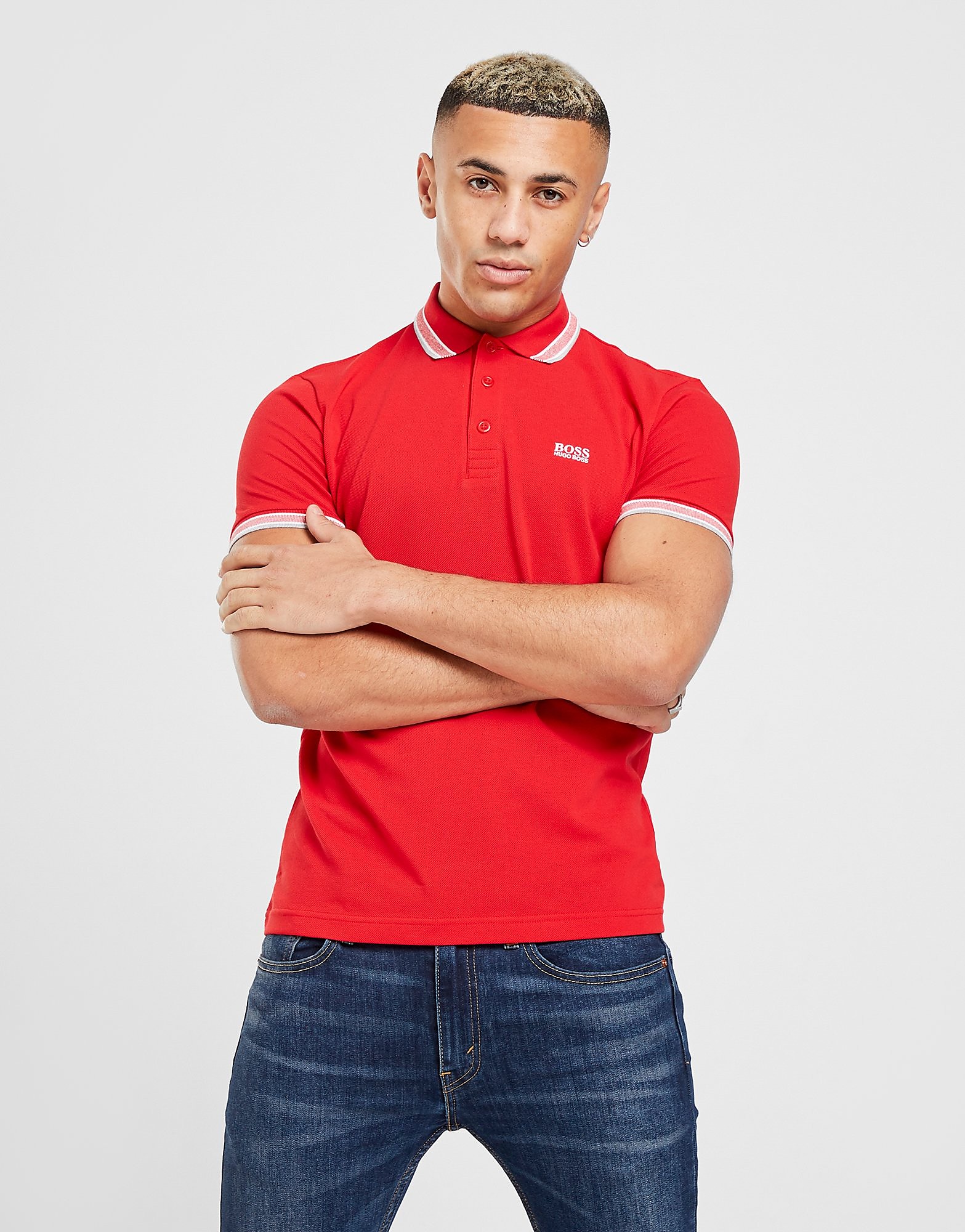 

BOSS Paddy Polo Shirt - Red/Red - Mens, Red/Red