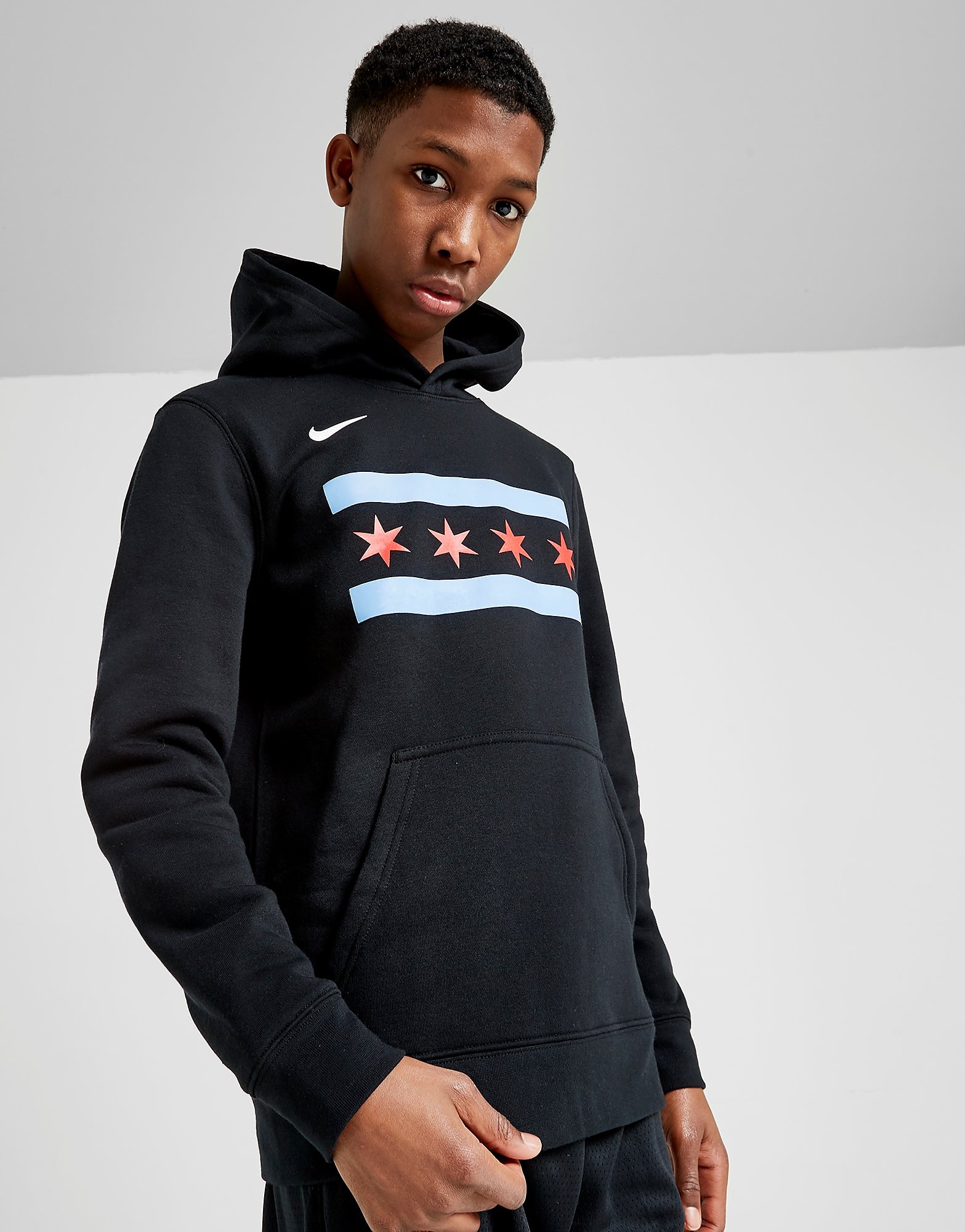 Nike Nba Chicago Bulls Overhead Hoodie Junior Zwart Kind nike kopen in de aanbieding