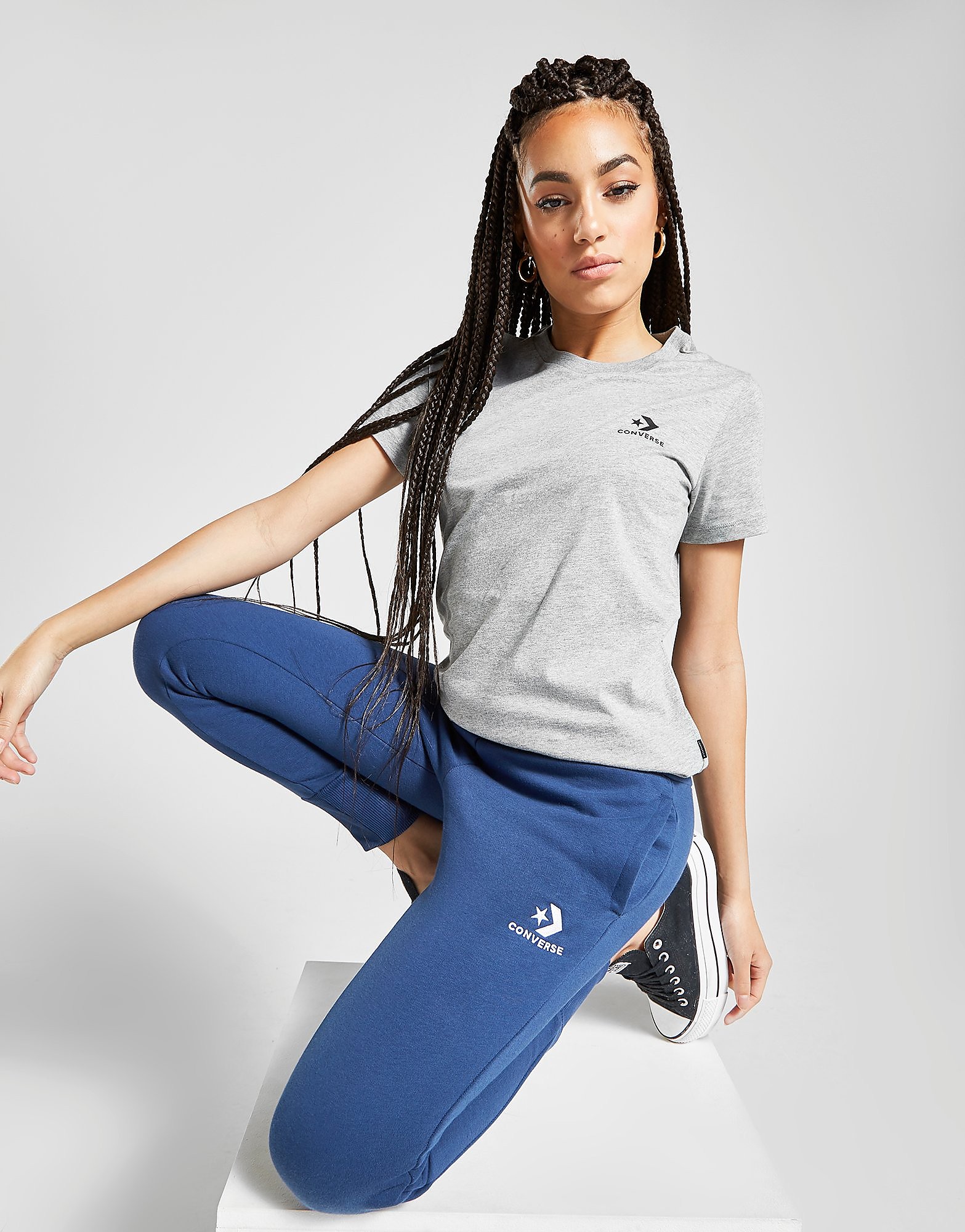 Converse Star Chevron Track Pants Dames Blauw converse kopen in de aanbieding