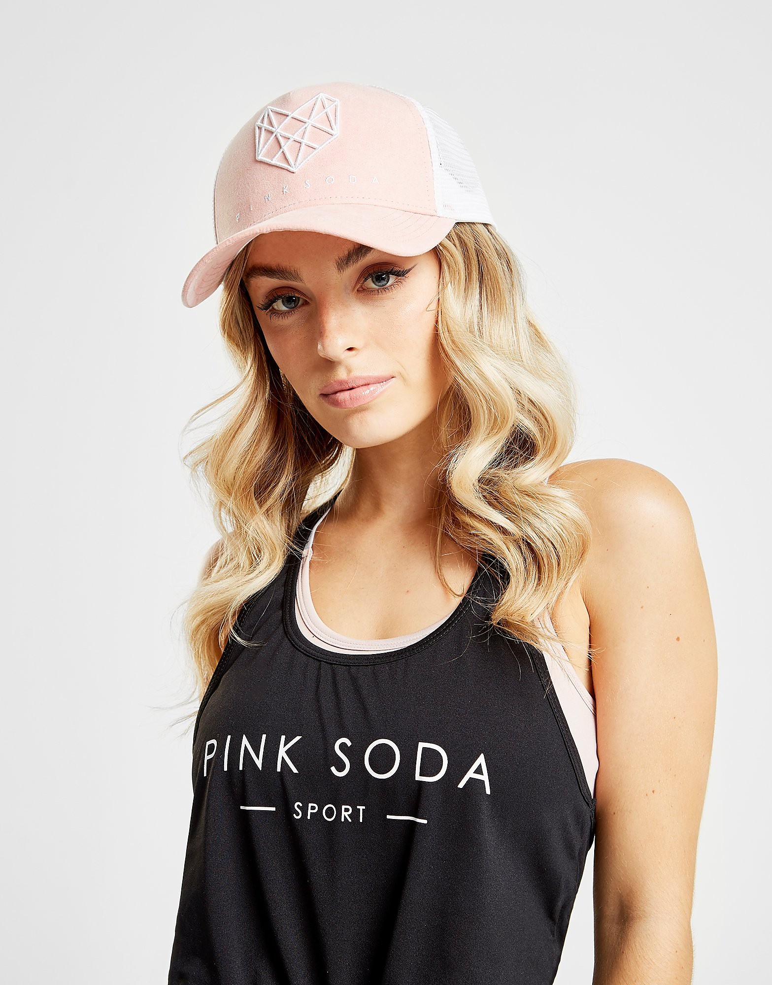 

Pink Soda Sport Suede Trucker Cap - Only at JD - Pink/White, Pink/White