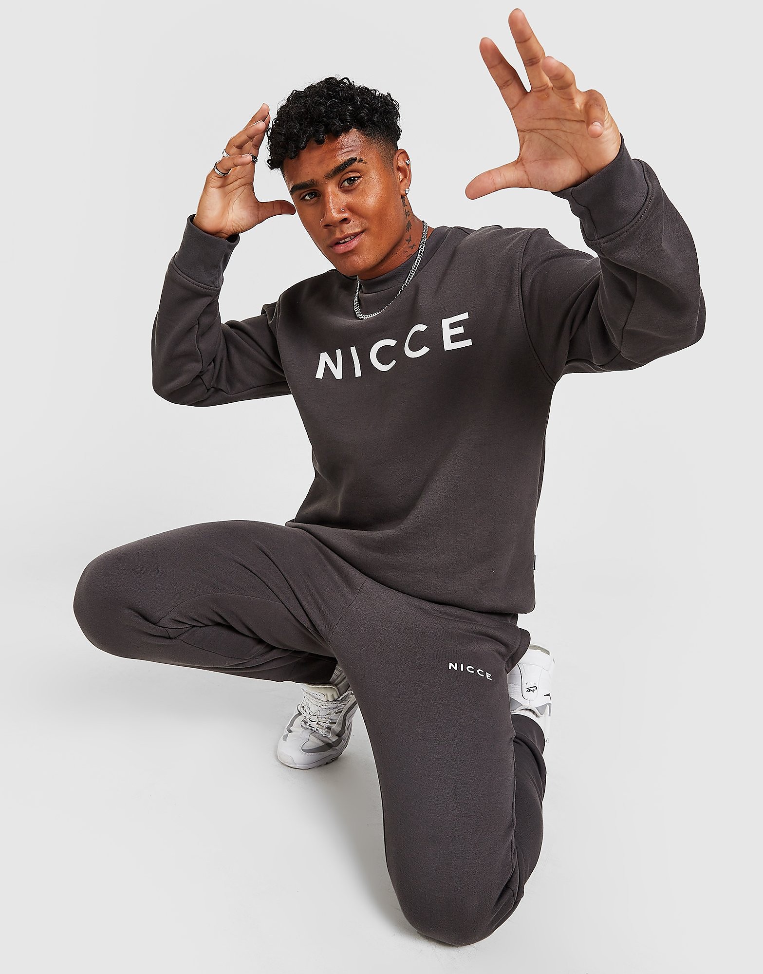 

Nicce Original Logo Joggers - Grey - Mens, Grey