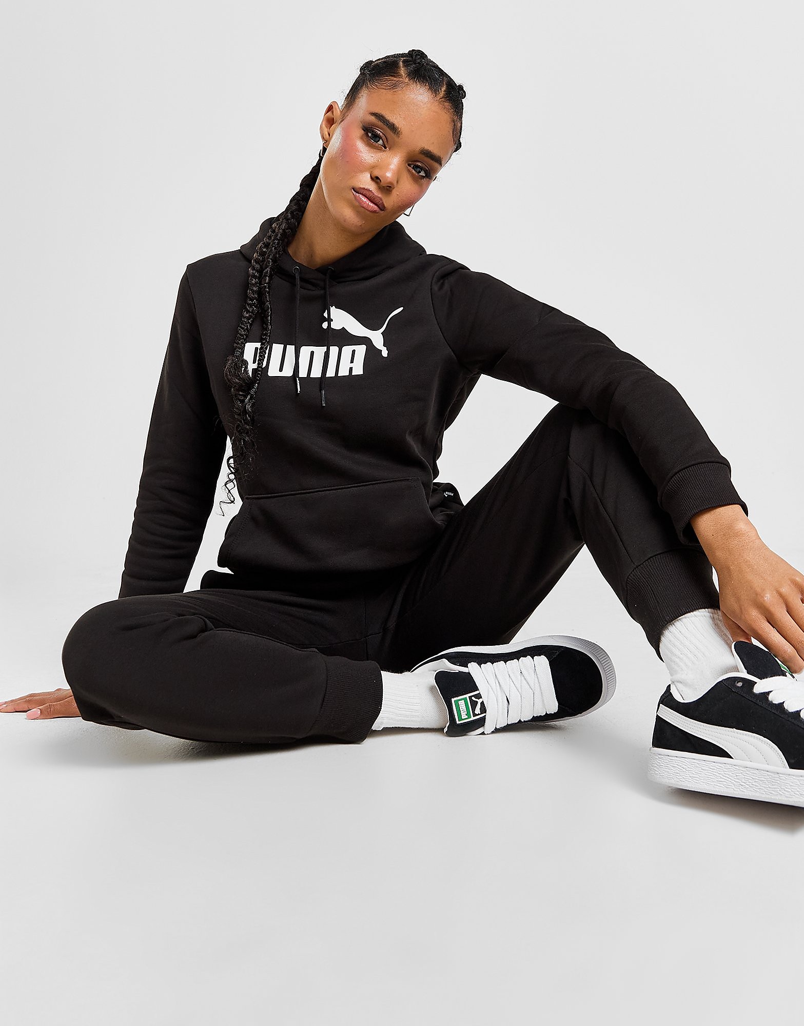 

Puma Core Overhead Hoodie - Black/White - Womens, Black/White