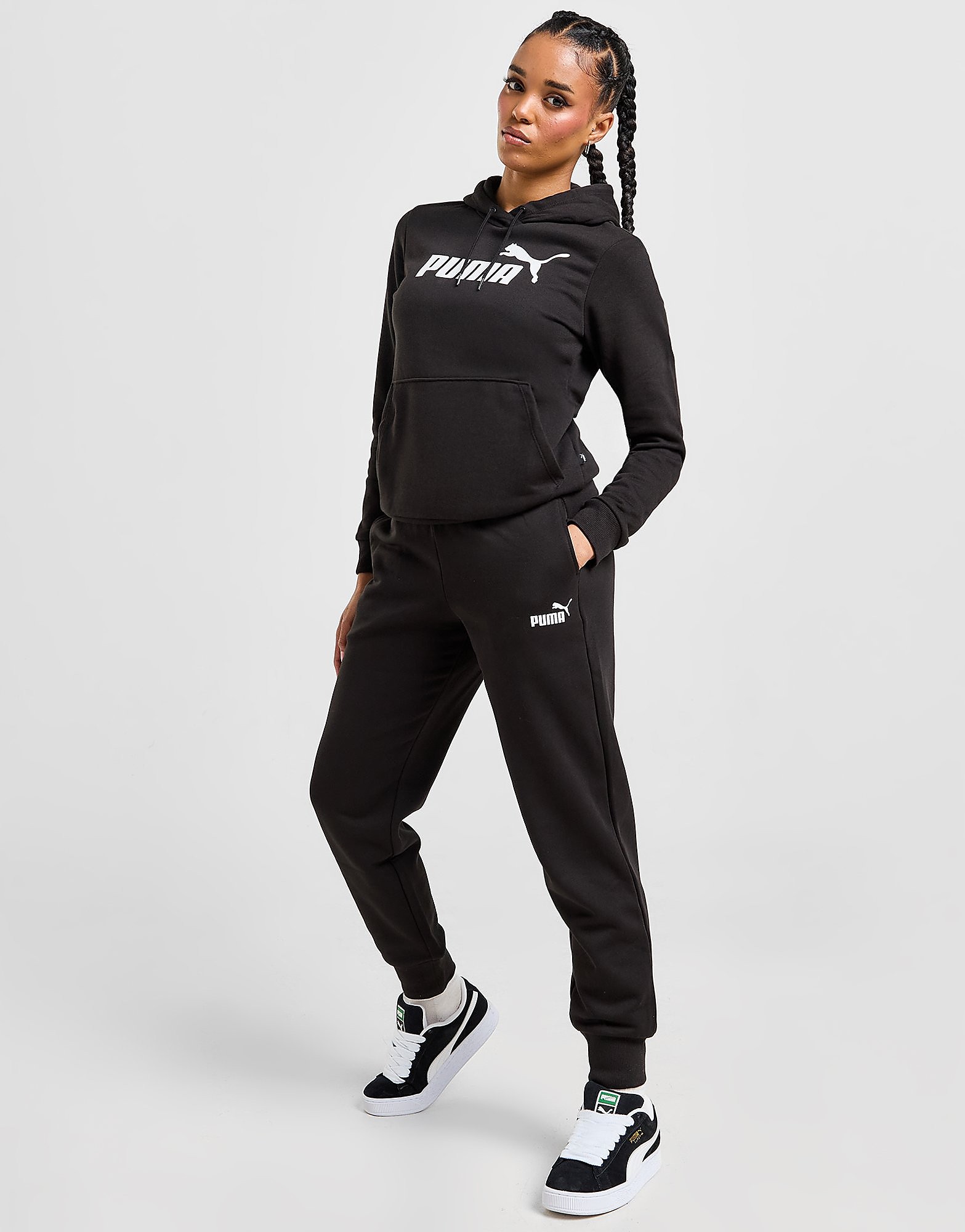 

Puma Core Fleece Joggers - Black/White - Womens, Black/White