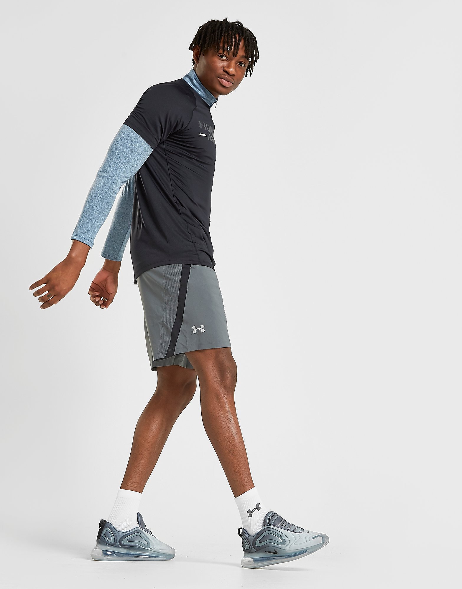 Under Armour Launch 9 Shorts Heren Grijs under armour kopen in de aanbieding