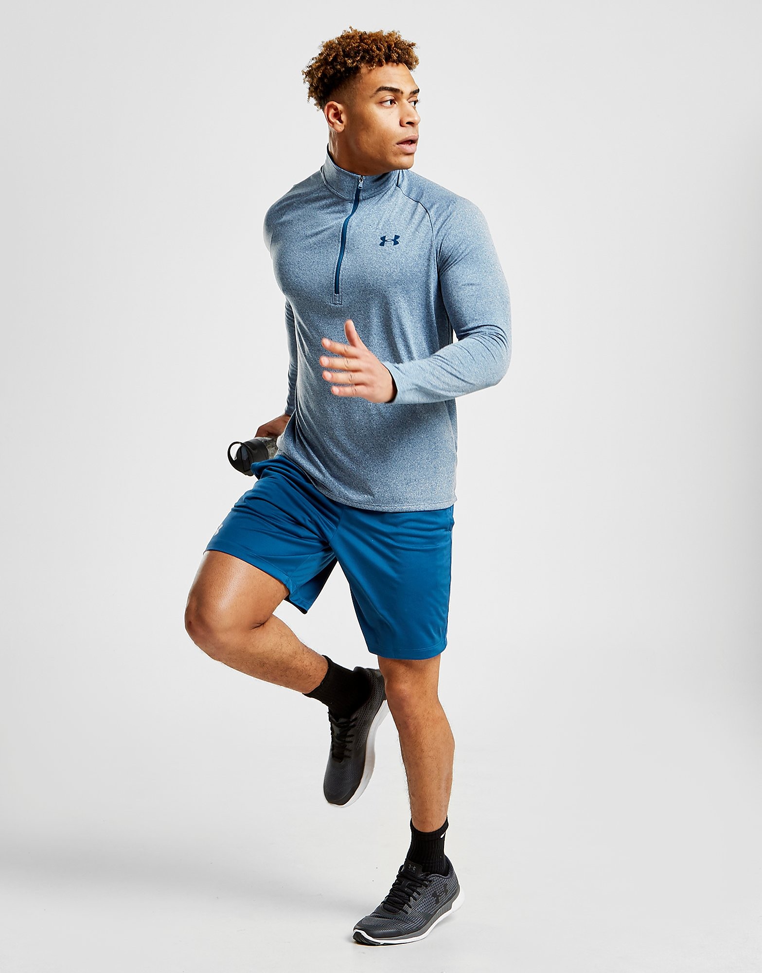 Under Armour Tech 14 Zip Top Heren Blauw under armour kopen in de aanbieding