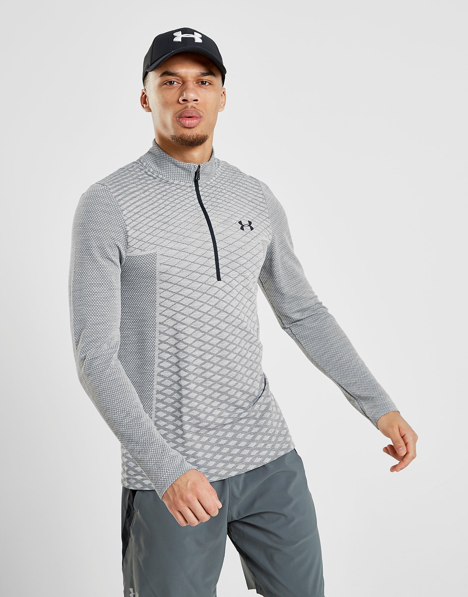 Under Armour Vanish 14 Zip Novelty Sweatshirt Heren Grijs under armour kopen in de aanbieding
