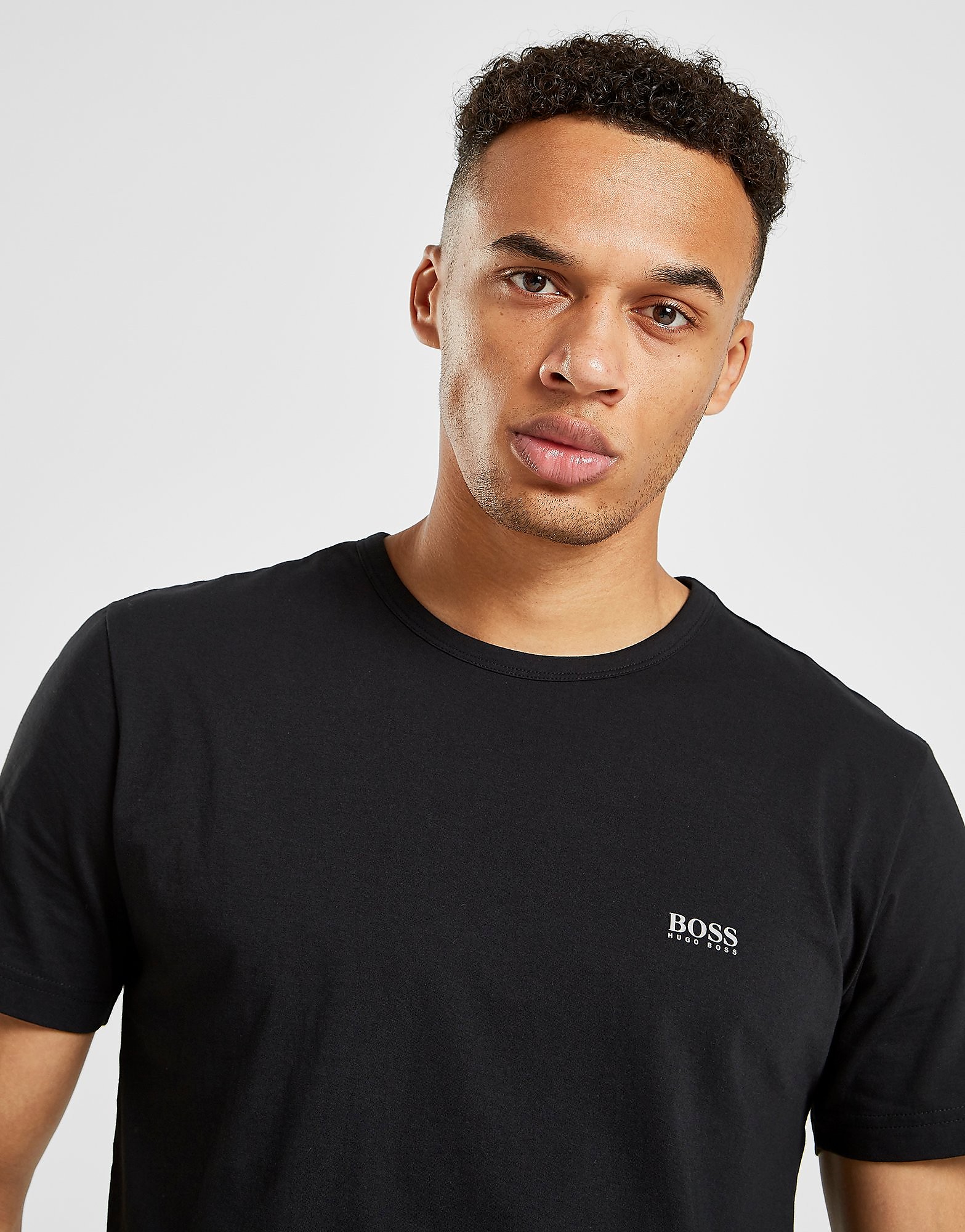 

BOSS Logo Short Sleeve T-Shirt - Black/Black - Mens, Black/Black