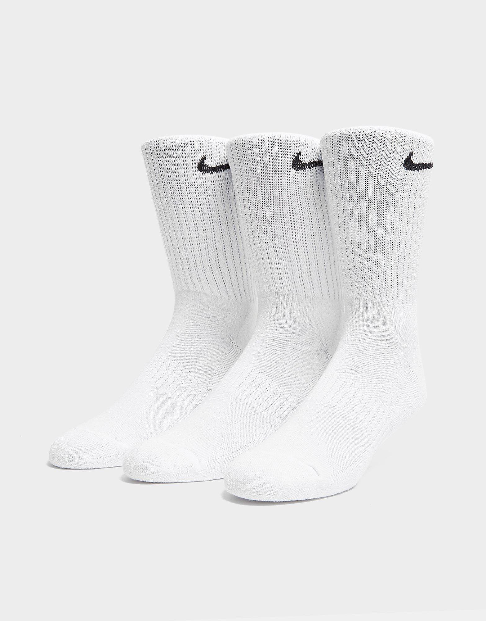 Nike 3 pack cushioned crew sukat - mens, valkoinen, nike