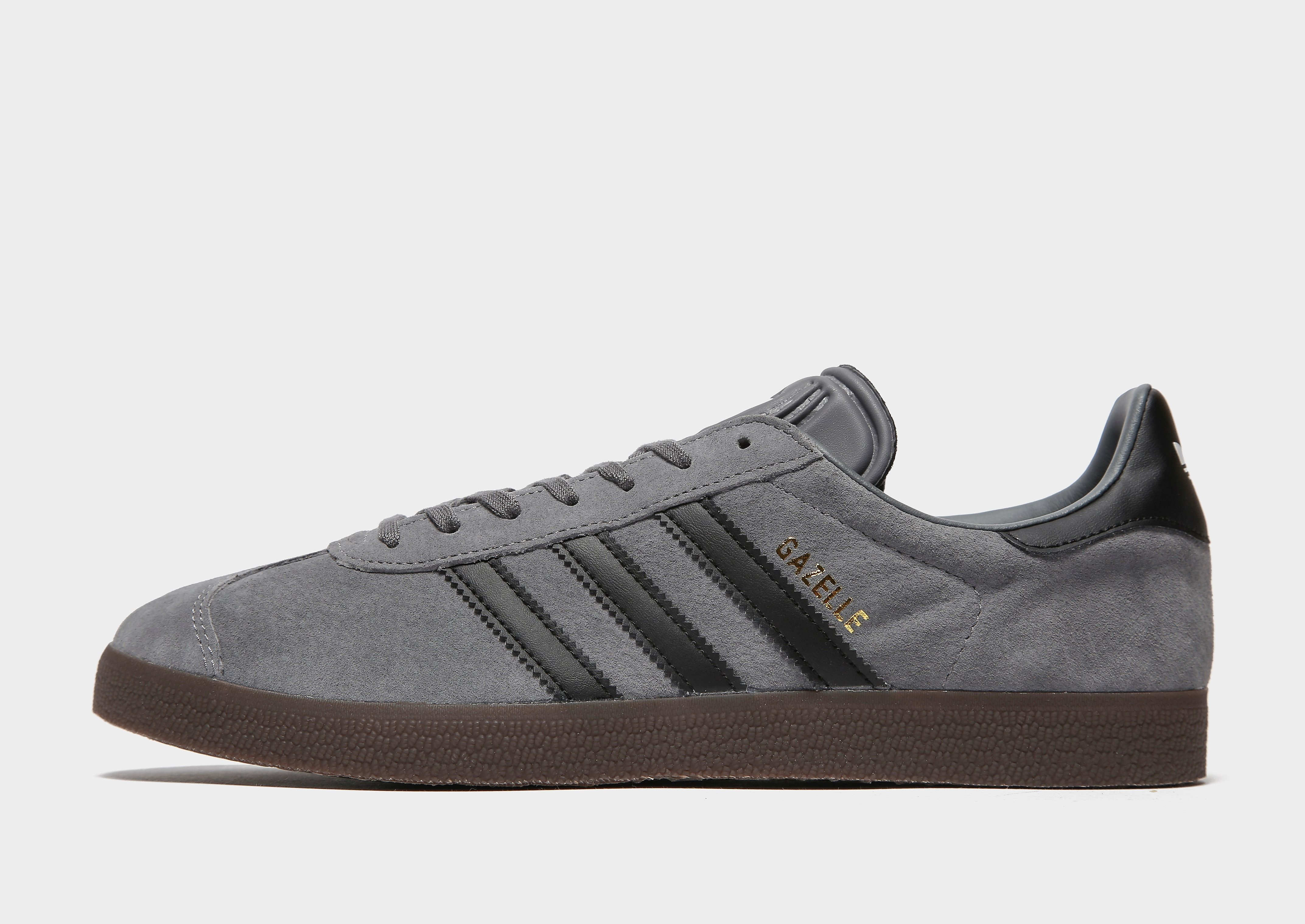

adidas Originals Gazelle - Grey Four / Core Black / Gum5/Black - Mens, Grey Four / Core Black / Gum5/Black